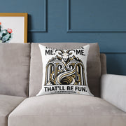 Capricorn Goat Throw Pillow — "Underestimate Me That'll Be Fun" Zodiac Decor