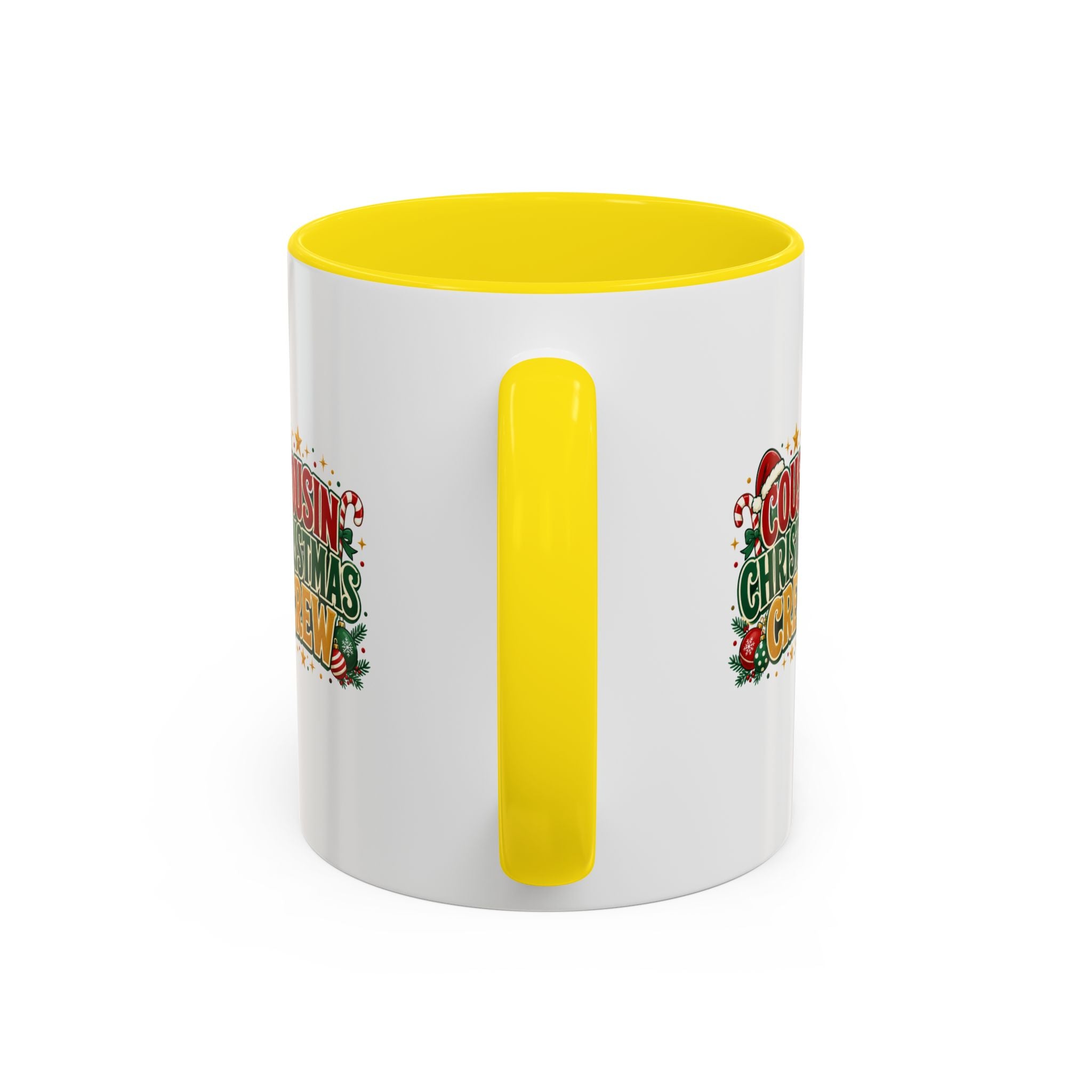 Cousin Christmas Crew Accent Coffee Mug — Holiday Family Christmas Coffee Cup