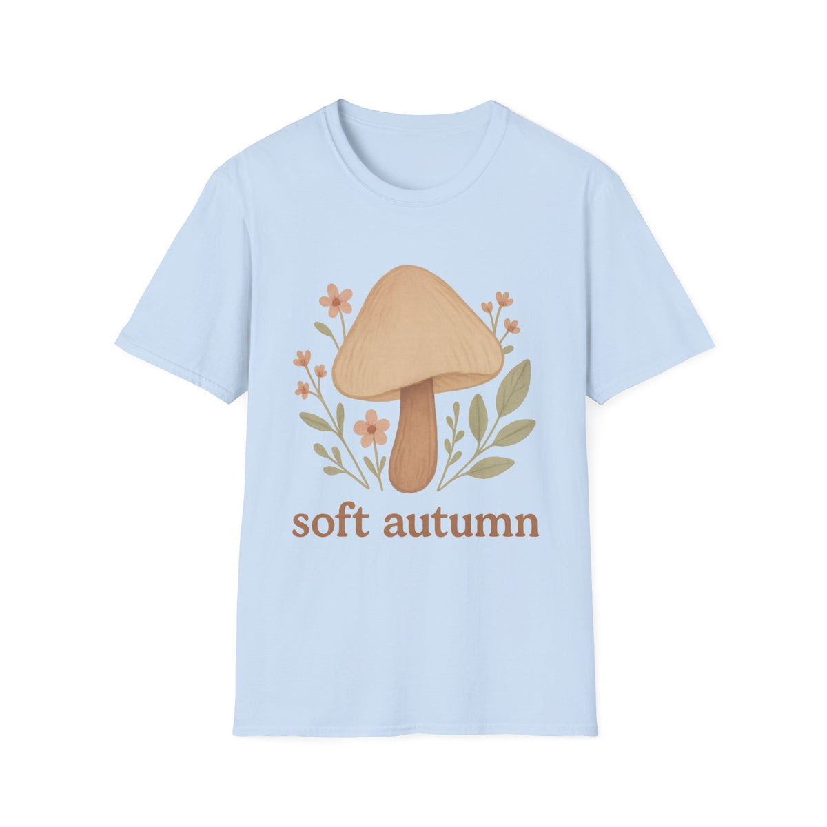 Mushroom Graphic T-Shirt — 'soft autumn' Cozy Nature Tee - Trending Now - September 2026