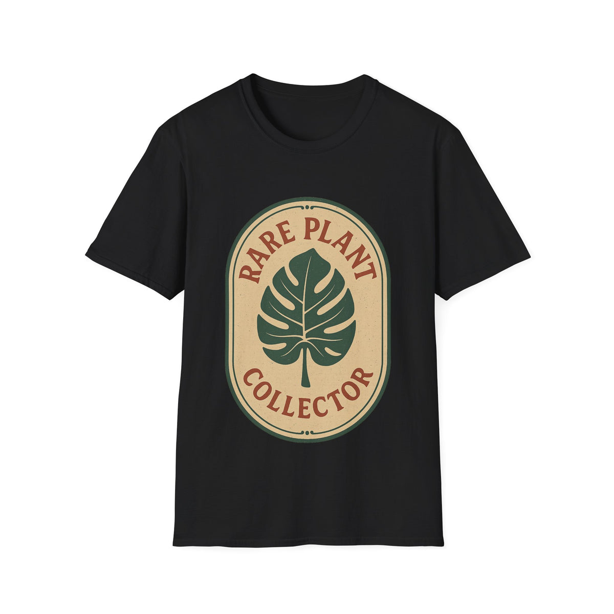 "Rare Plant Collector" Monstera Leaf Emblem Tee - Vintage Aesthetic Houseplant Hunter White T-Shirt - Trending Now - September 2026
