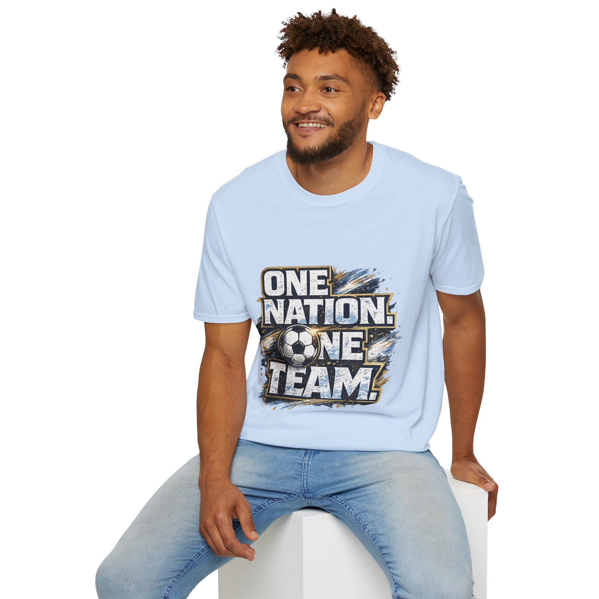 One Nation One Team Soccer T-Shirt — Supportive Fan Tee