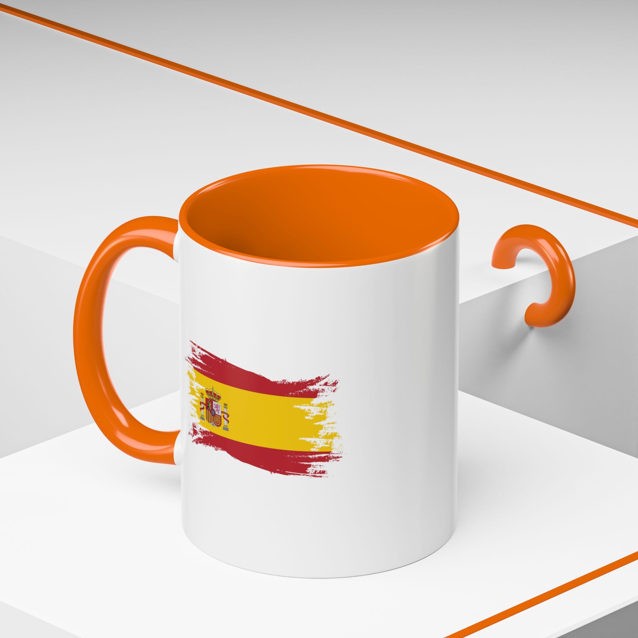 Spain Flag Coffee Mug — Spanish Brushstroke Accent Mug