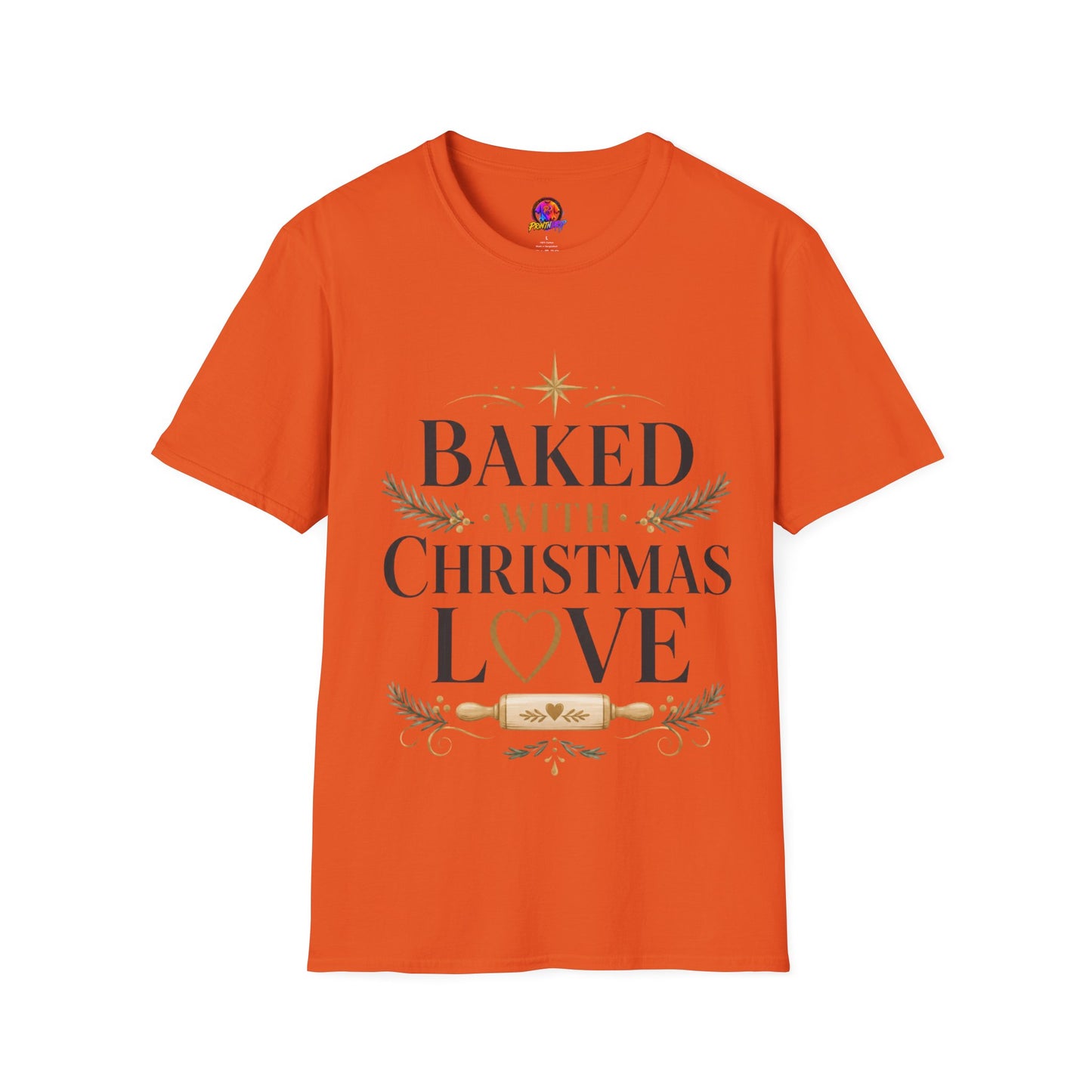 T-Shirt — "Baked With Christmas Love" Holiday Baking Shirt