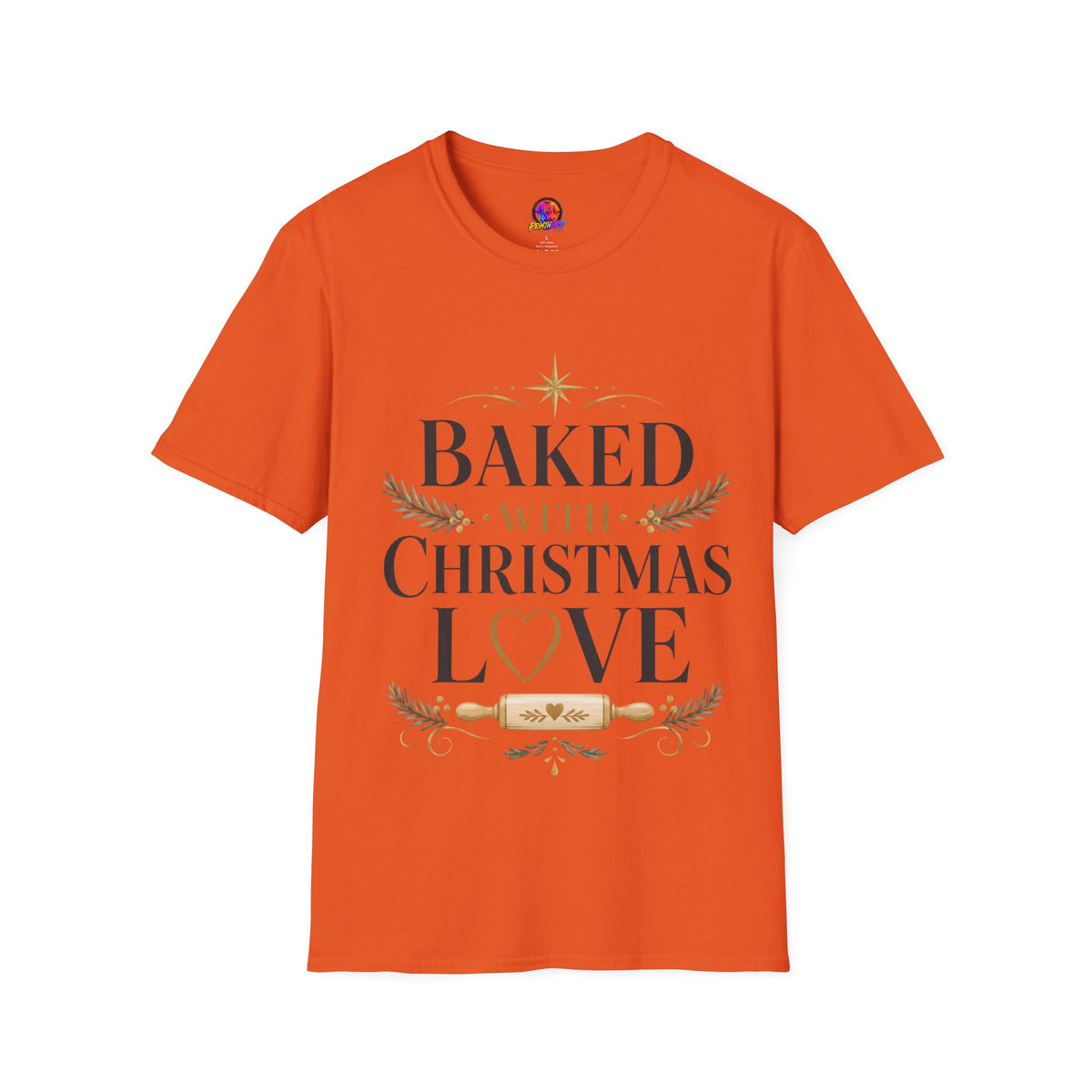 T-Shirt — "Baked With Christmas Love" Holiday Baking Shirt