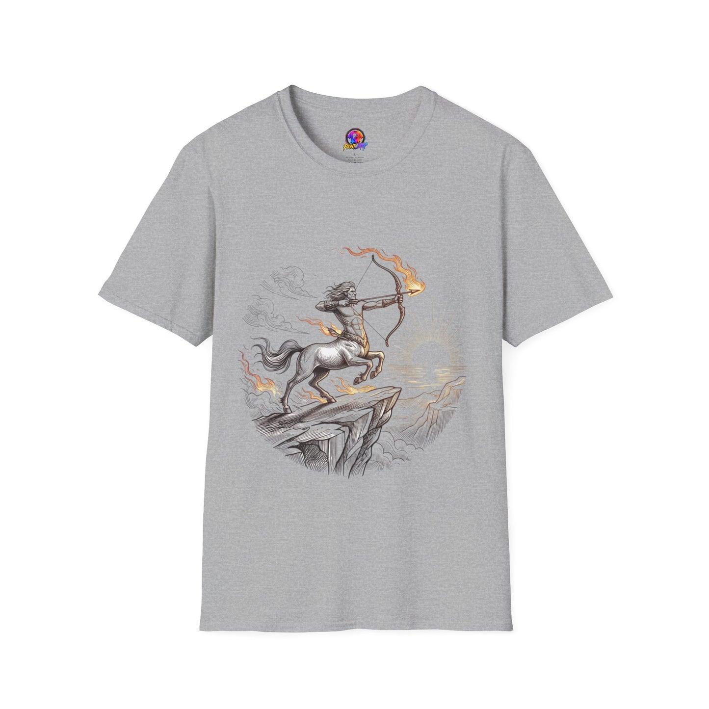 Centaur Archer T-Shirt — Mythical Archer Graphic Tee (Flaming Bow)