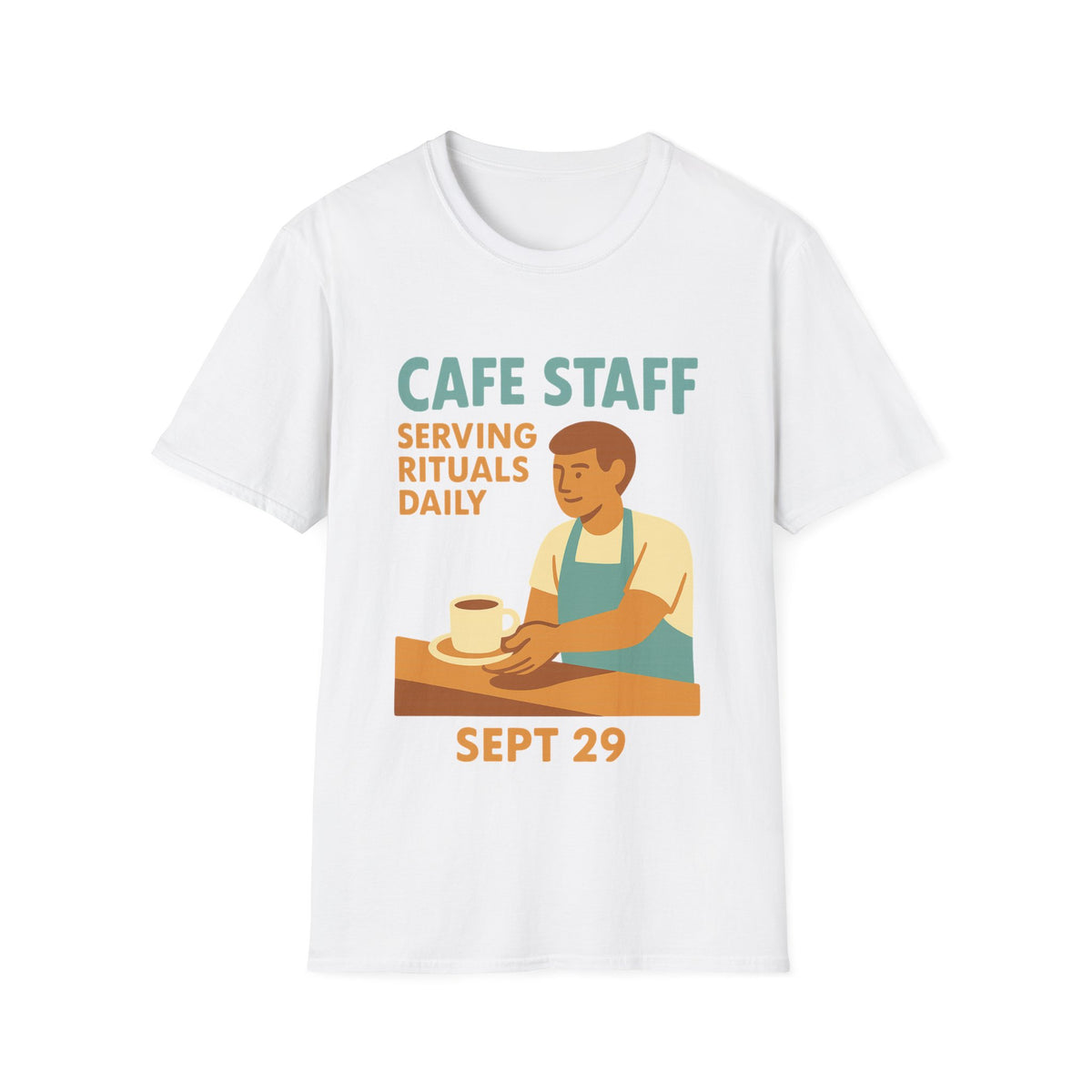 Cafe Staff Serving Rituals Daily National Coffee Day T-Shirt - Trending Now - September 2026