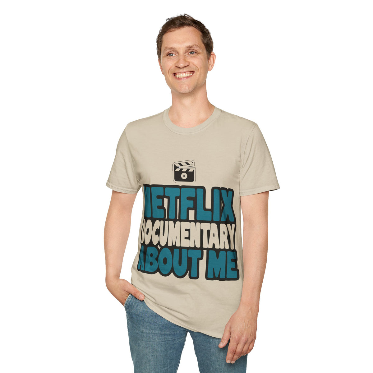 Netflix Documentary About Me Blue Block Bubble Font T-Shirt - Y2K Pop Culture Graphic Tee - Trending Now - September 2026