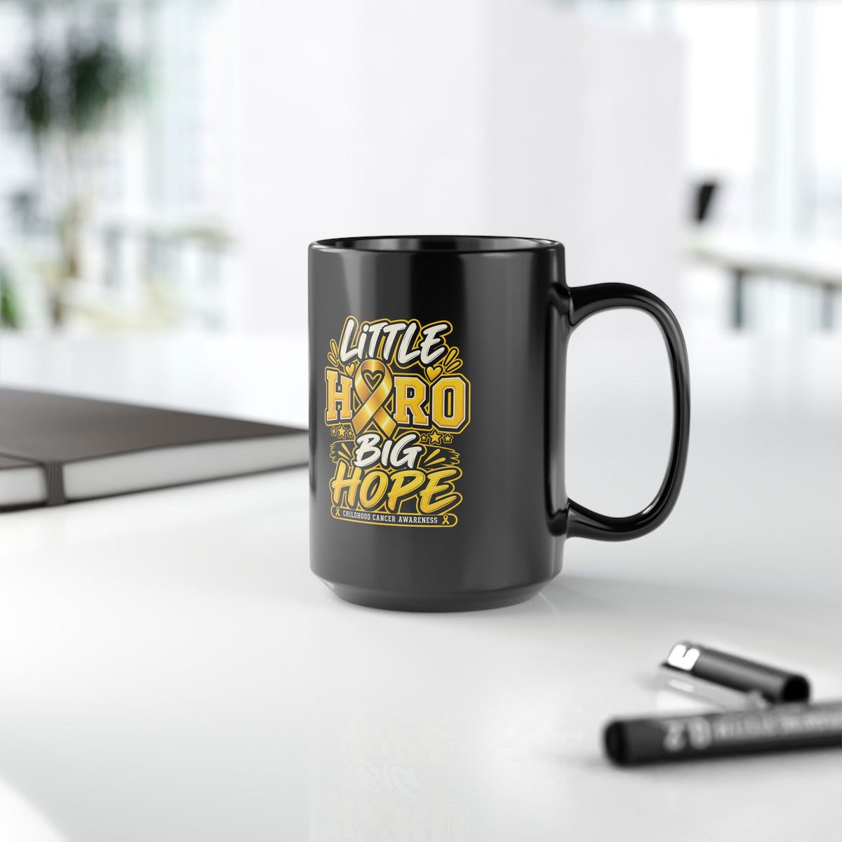 Little Hero Big Hope Childhood Cancer Awareness Mug