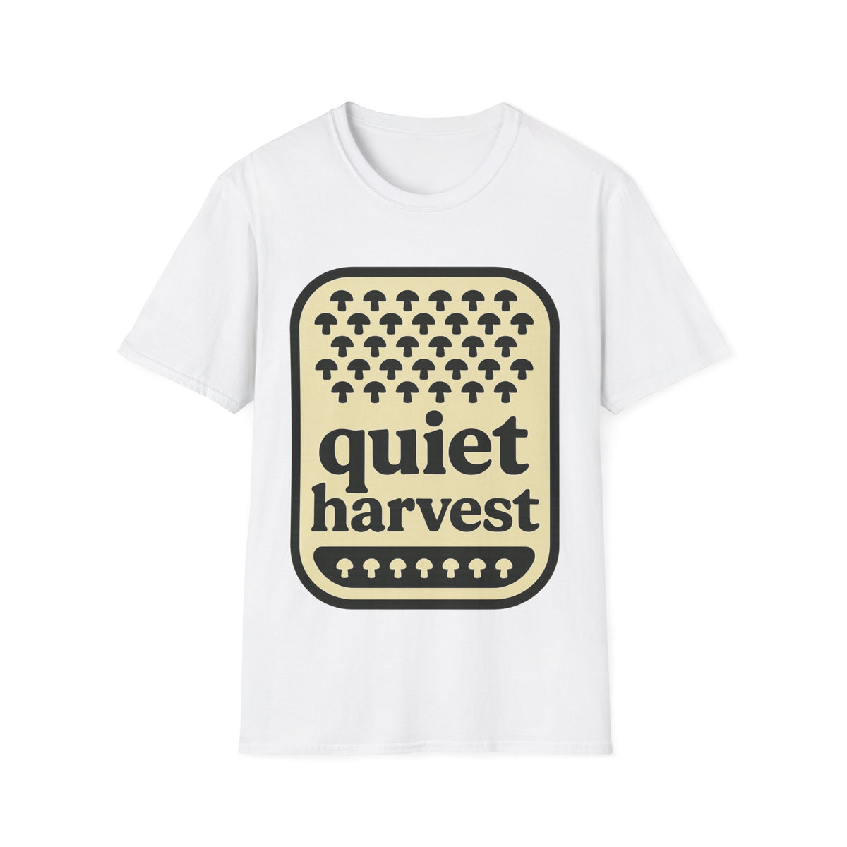 "Quiet Harvest" Minimalist Geometric Emblem Tee - Aesthetic Cottagecore Nature White T-Shirt - Trending Now - September 2026