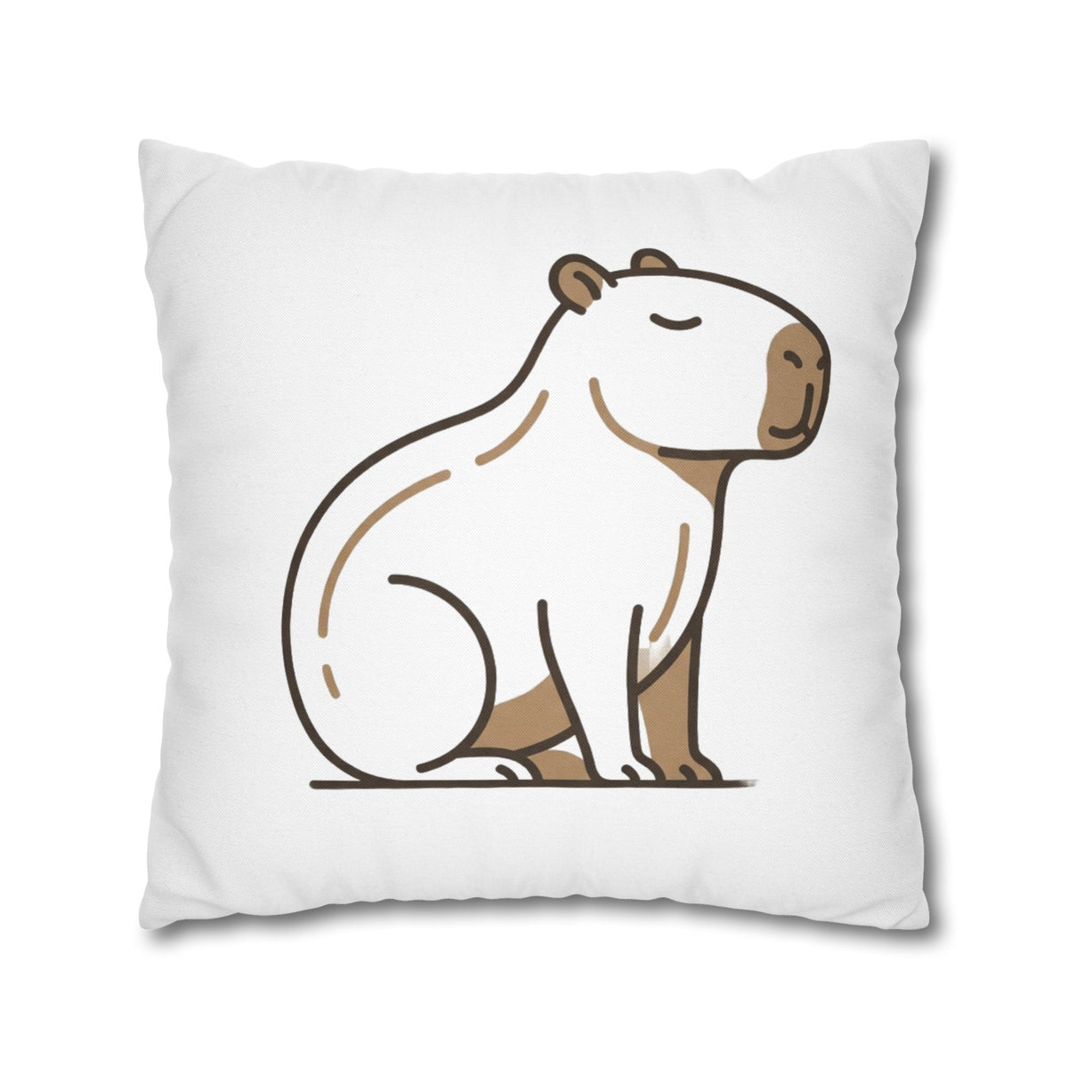 Funny Capybara Cute Throw Pillowcase – Minimalist Animal Decorative Cushion