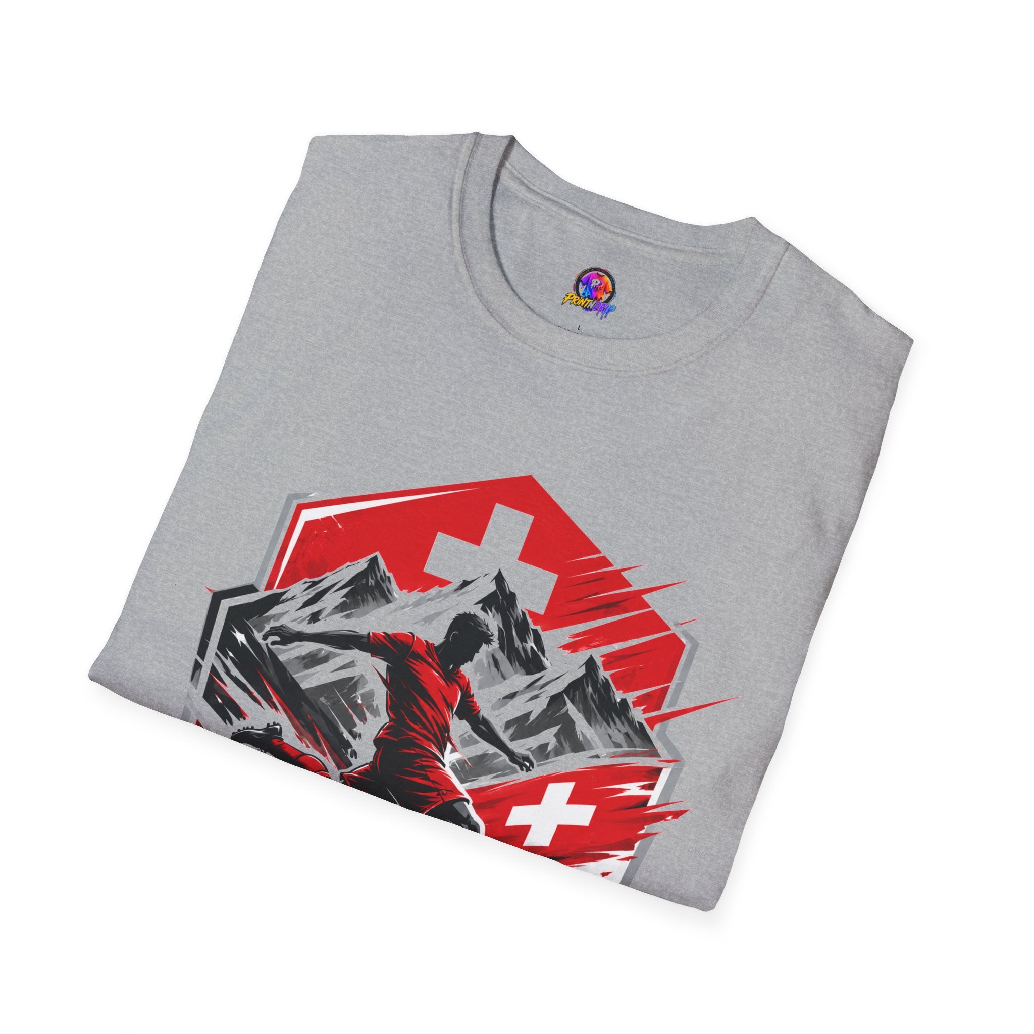 Switzerland Alpine Strike T‑Shirt – Swiss Mountain Ski & Snowboard Graphic