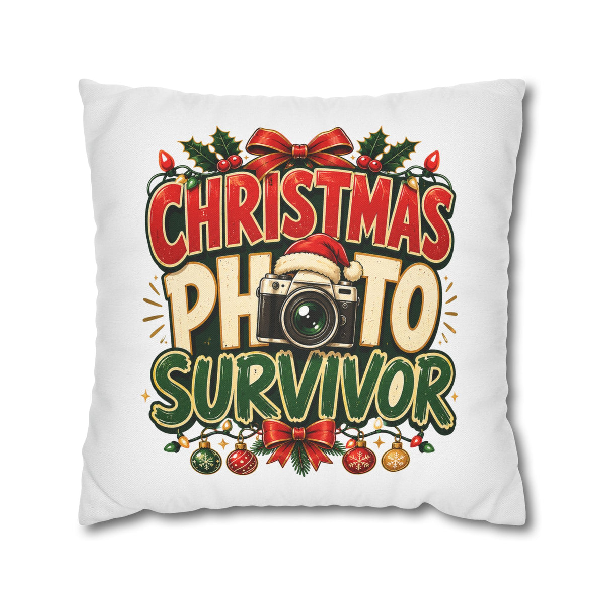Christmas Photo Survivor Pillowcase