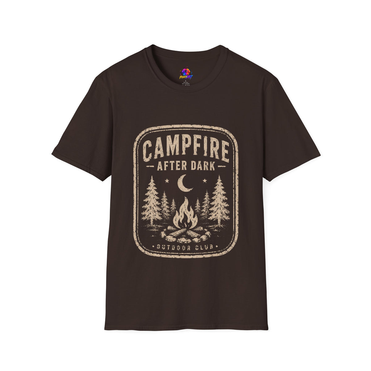 Campfire After Dark T-Shirt — Vintage Camping Graphic Tee