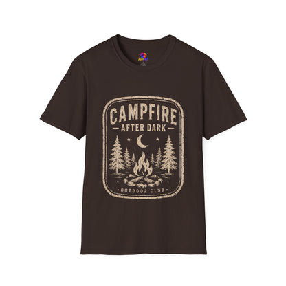 Campfire After Dark T-Shirt — Vintage Camping Graphic Tee