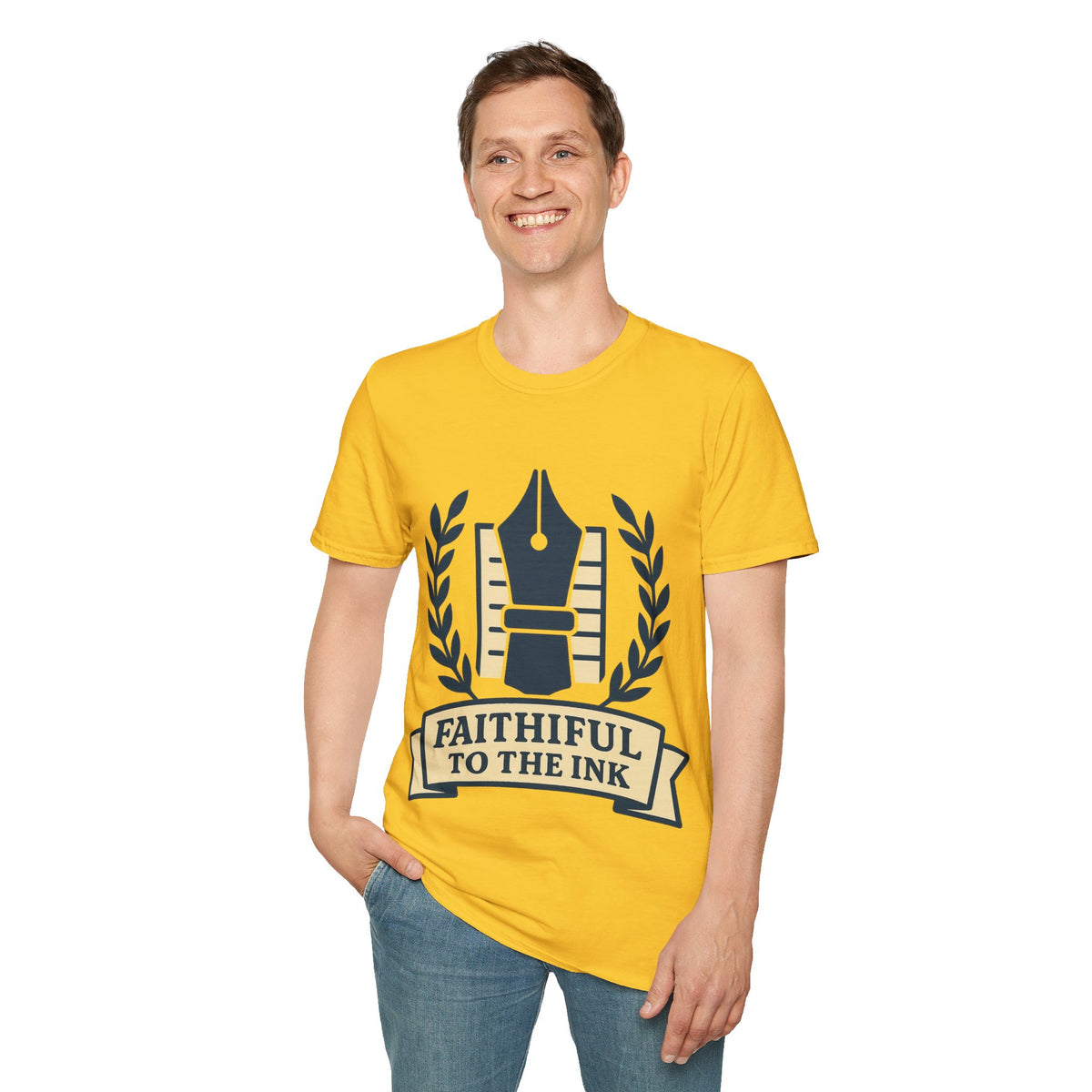 "Faithful To The Ink" Vintage Fountain Pen Tee | Retro Author Writer T-Shirt - Trending Now - September 2026