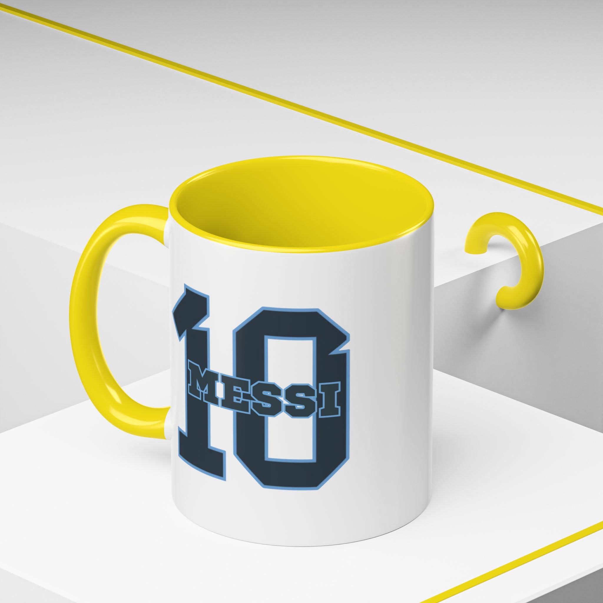 10 'Messi' Accent Coffee Mug — Soccer Jersey Number Coffee Cup