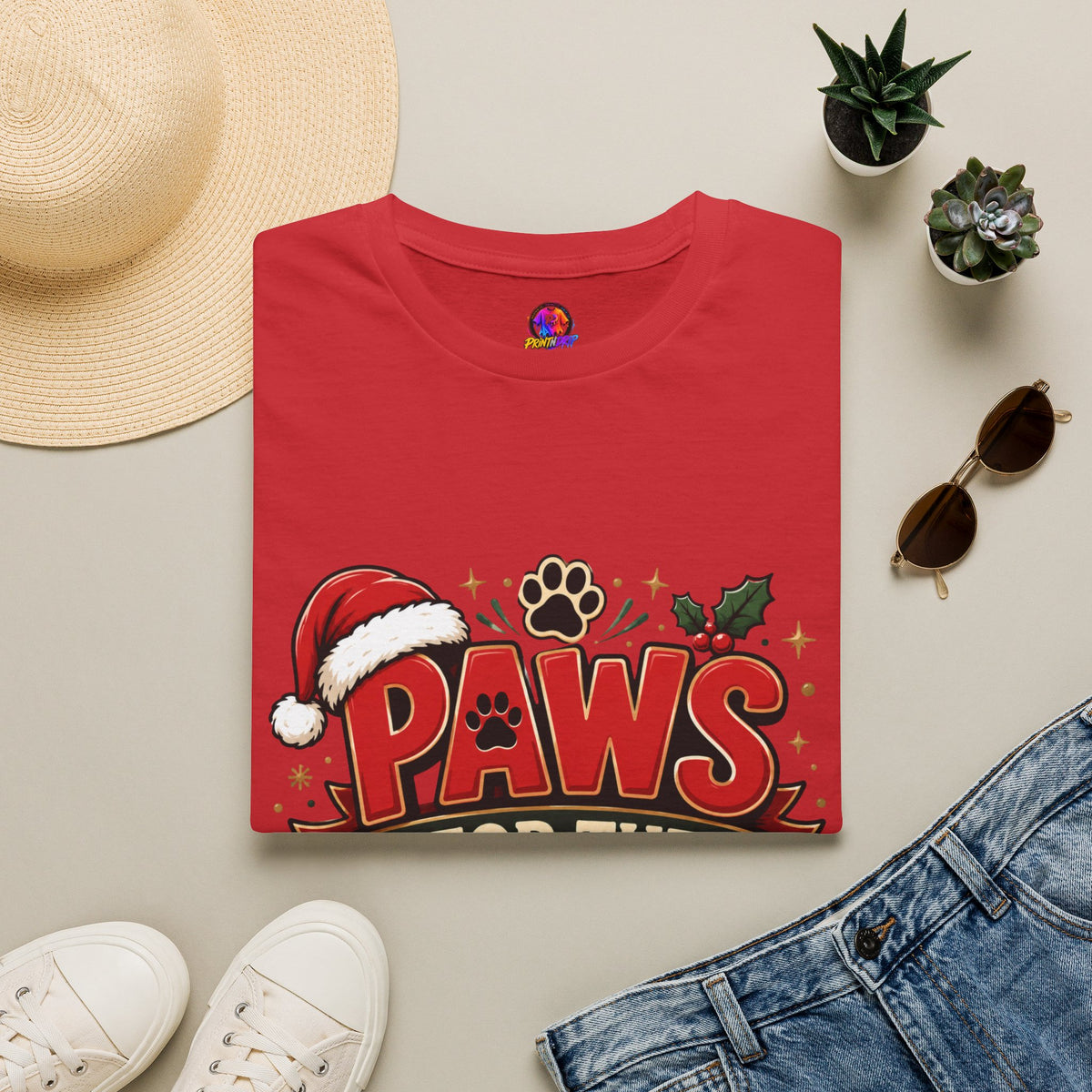 Paws for the Holidays T-Shirt — Festive Christmas Pet Lover Tee