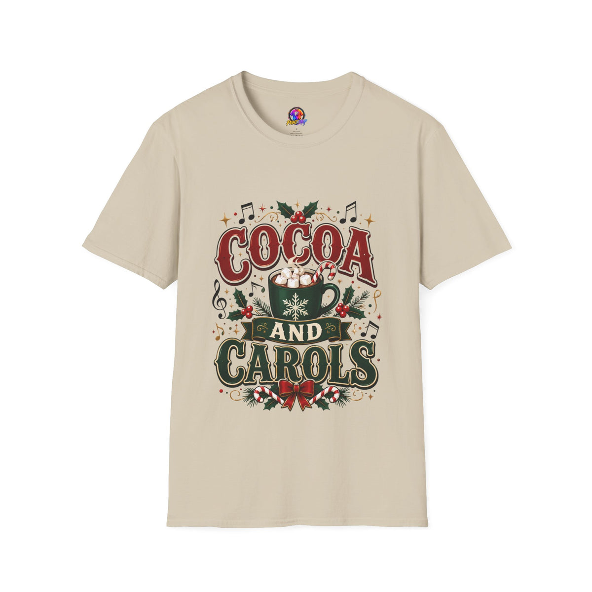 Cocoa and Carols T-Shirt — Cozy Holiday Cocoa Graphic Tee