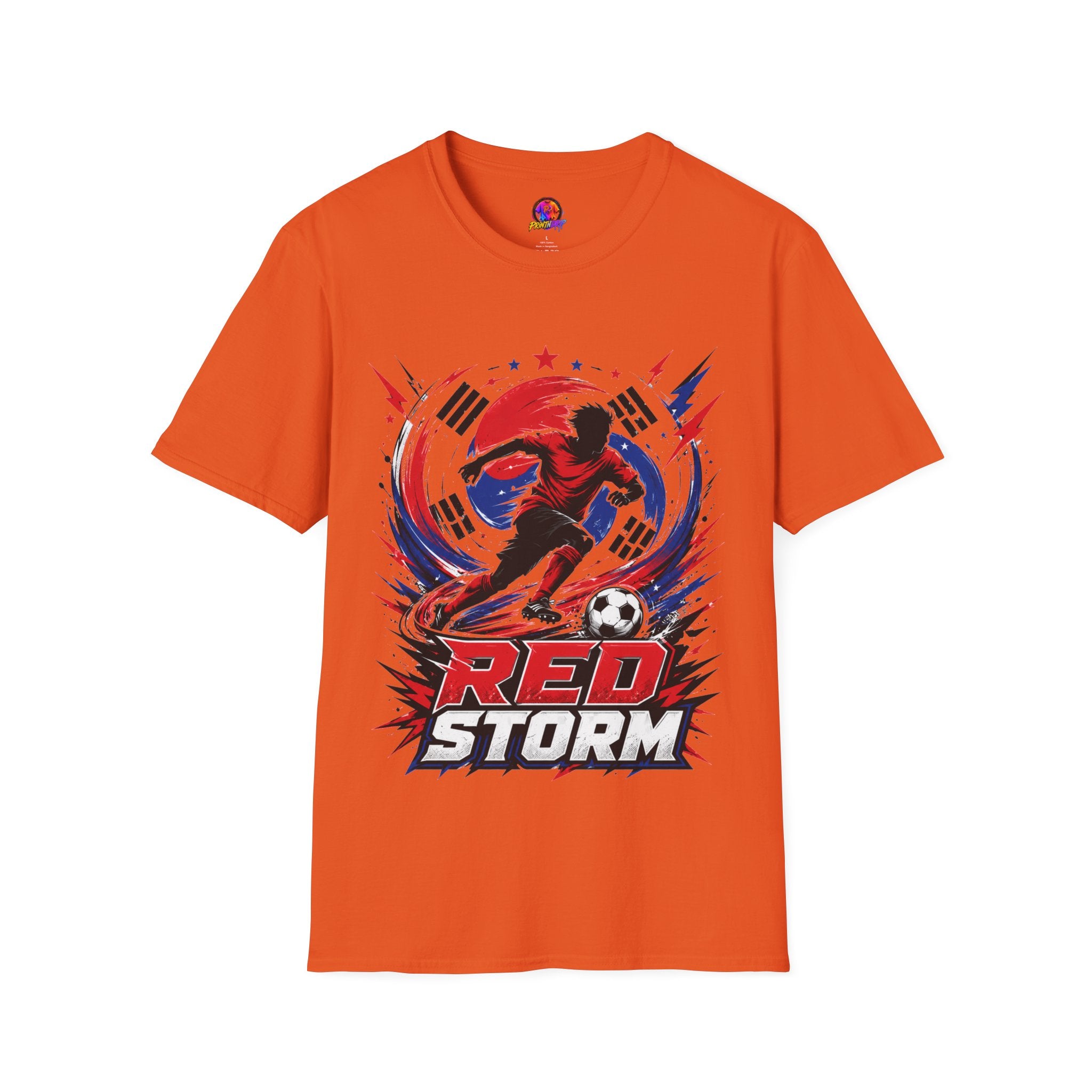 South Korea Red Storm Soccer T-Shirt — Dynamic Player Graphic Tee