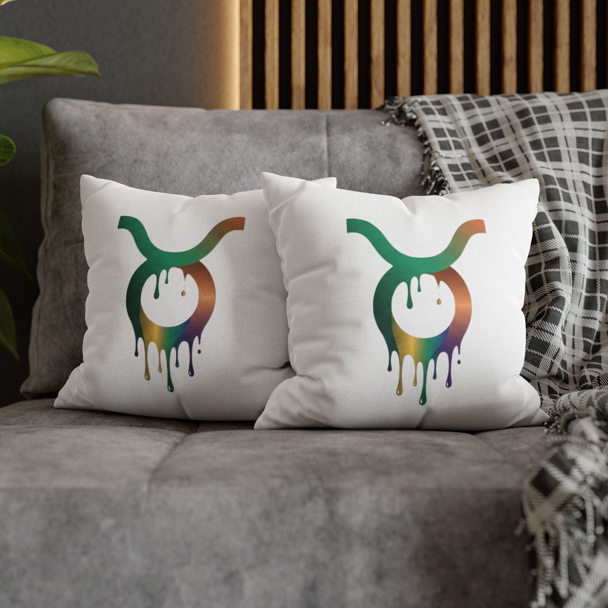 Taurus Drip Decorative Pillowcase — Zodiac Throw Pillow Cover