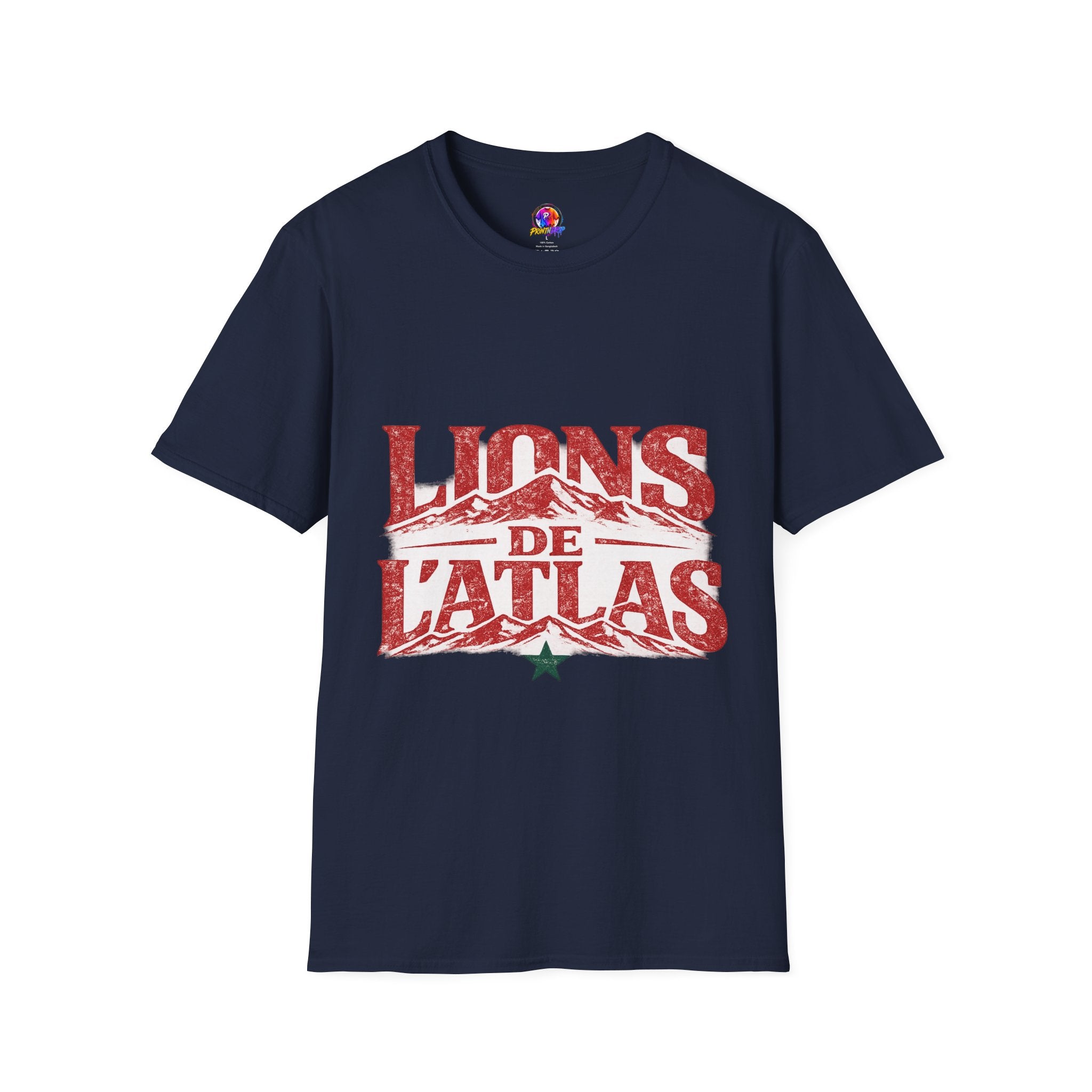 Morocco Lions de Atlas T-Shirt — Vintage Moroccan Atlas Mountain Graphic Tee