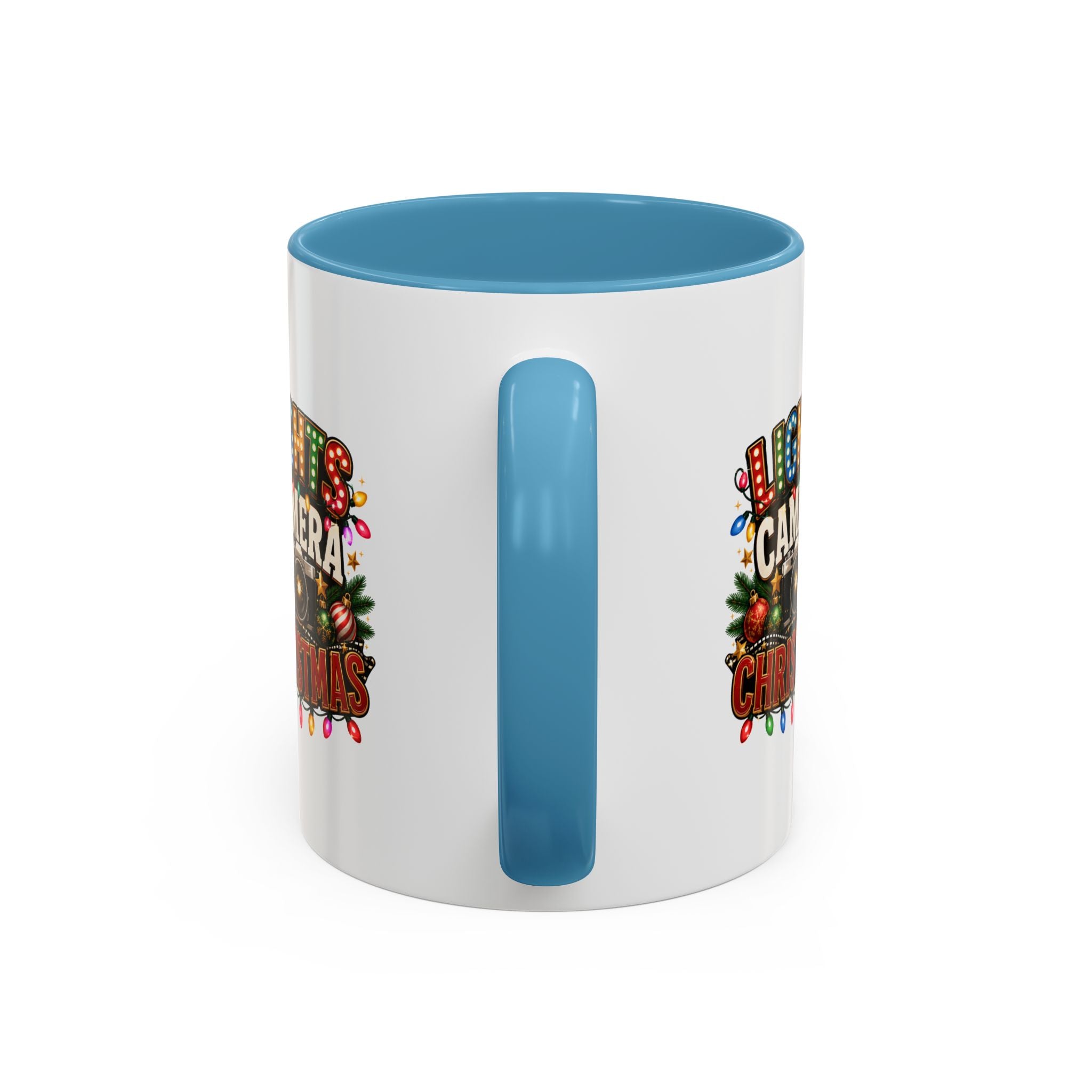 Accent Coffee Mug Lights Camera Christmas