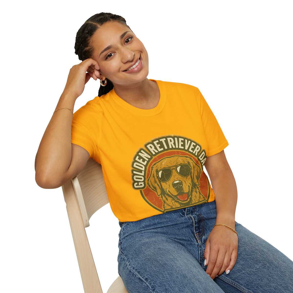 Golden Retriever Dad T-Shirt — Certified Retro Dog Dad Tee