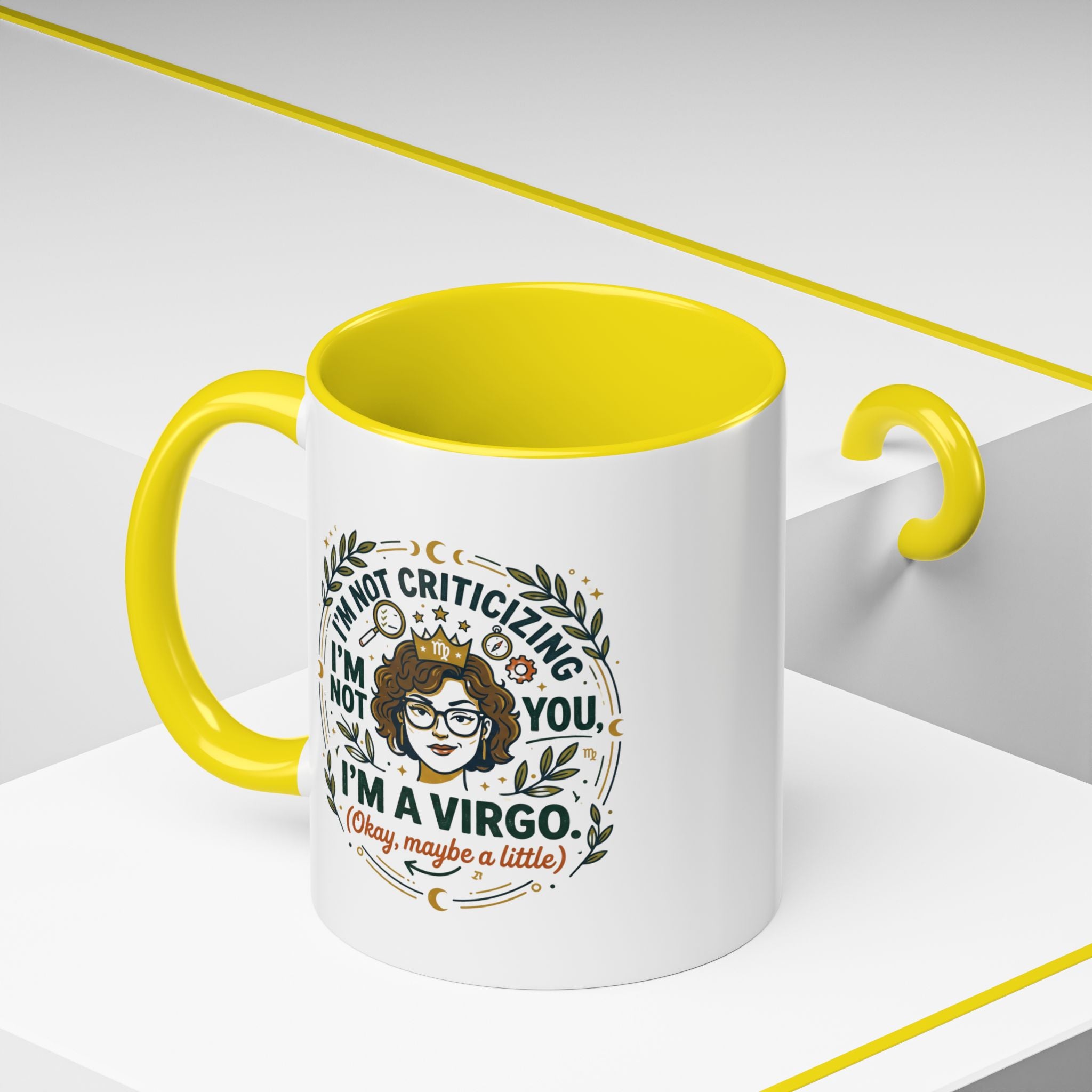 Virgo Coffee Mug - "I'm Not Criticizing, I'm a Virgo" Accent Ceramic Mug (11/15oz)