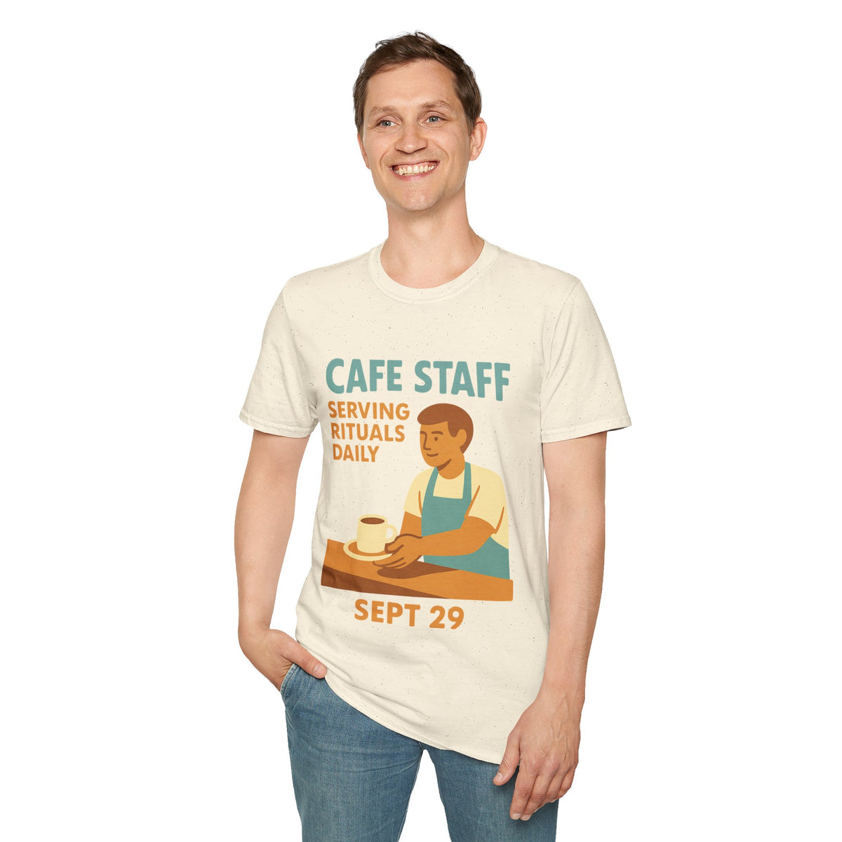 Cafe Staff Serving Rituals Daily National Coffee Day T-Shirt - Trending Now - September 2026