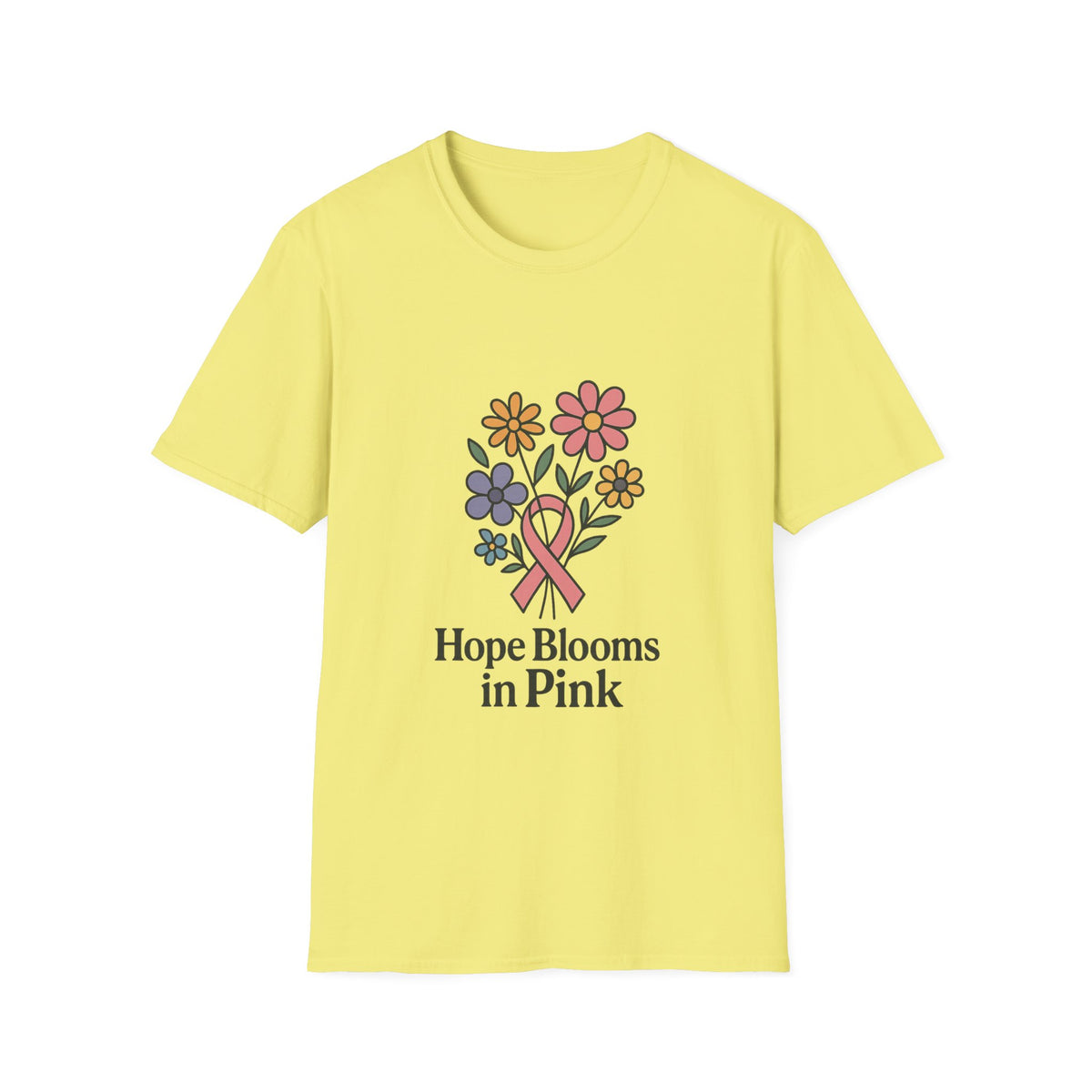 Hope Blooms in Pink Floral Awareness T-Shirt - Trending Now - October 2026