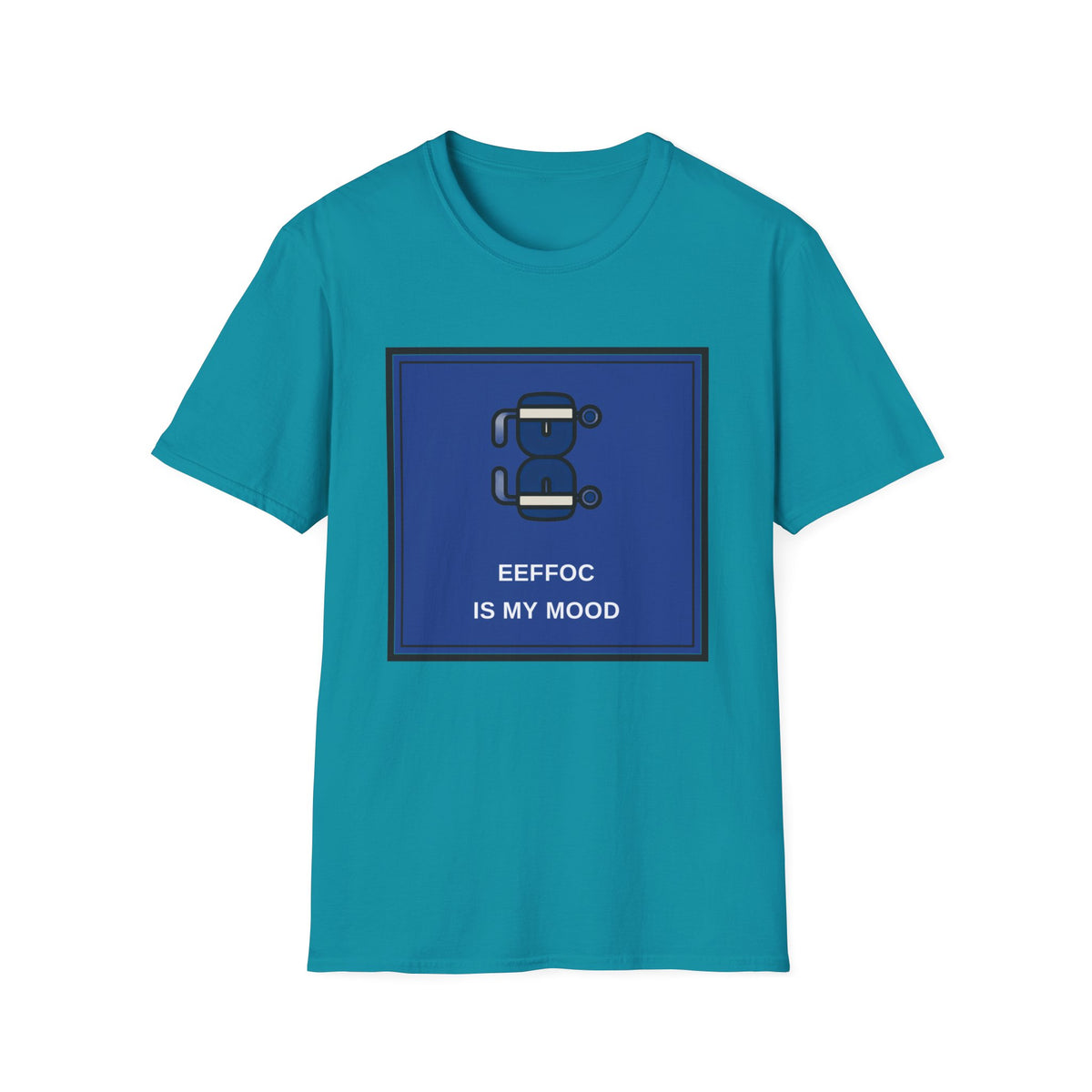 T‑Shirt — 'BeeFoc Is My Mood' Blue Robot Graphic Tee - Trending Now - August 2026