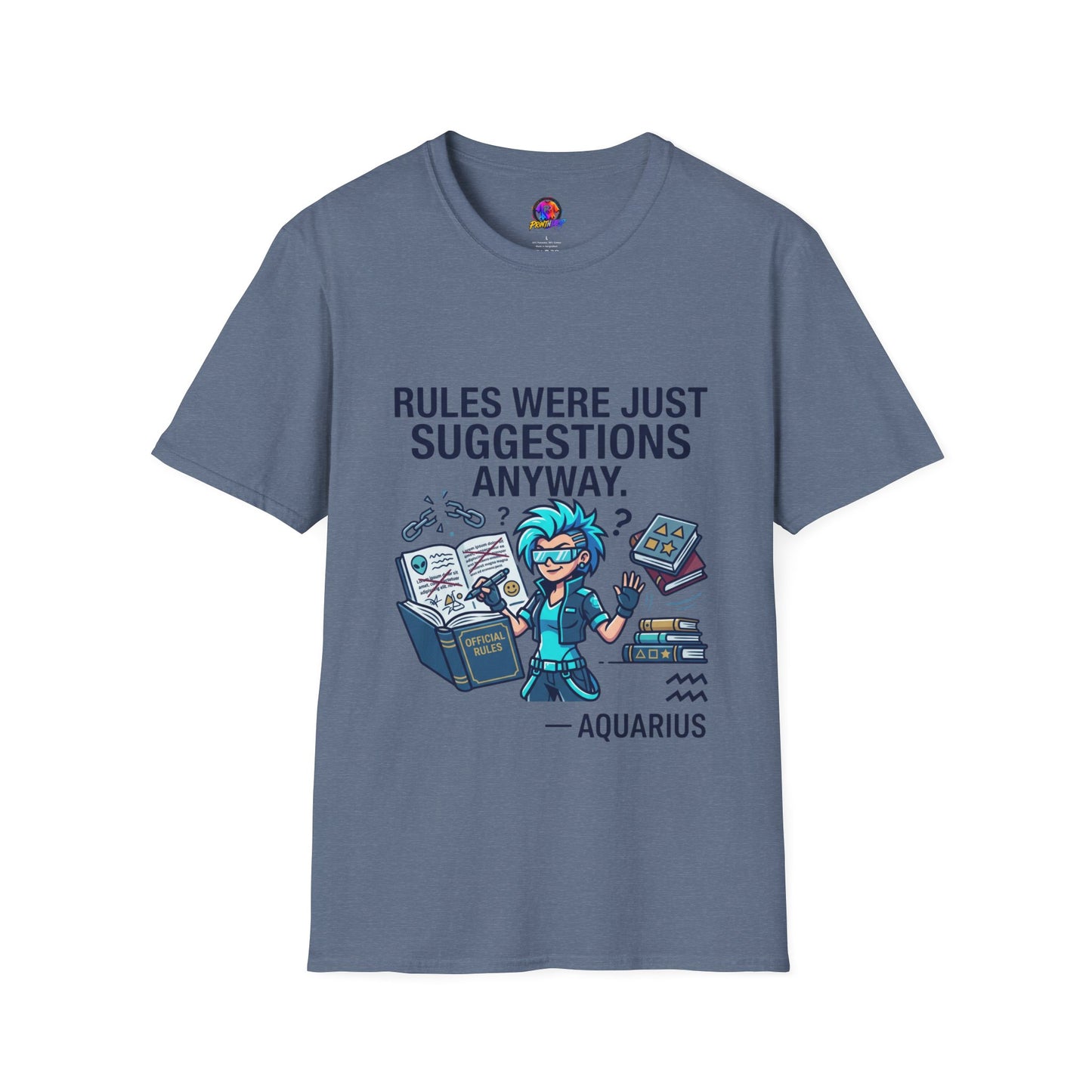Aquarius Zodiac T‑Shirt — "Rules Were Just Suggestions Anyway" Graphic Tee