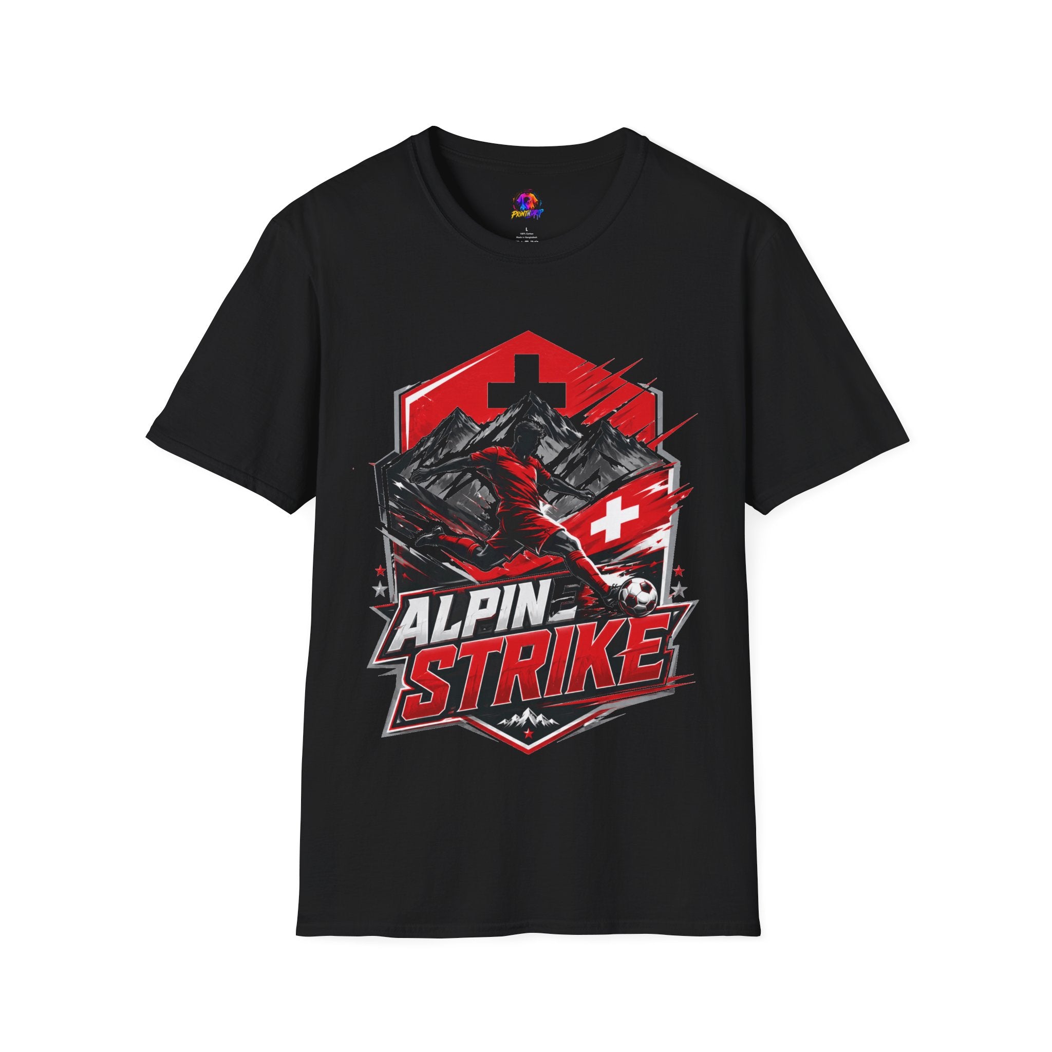 Switzerland Alpine Strike T‑Shirt – Swiss Mountain Ski & Snowboard Graphic