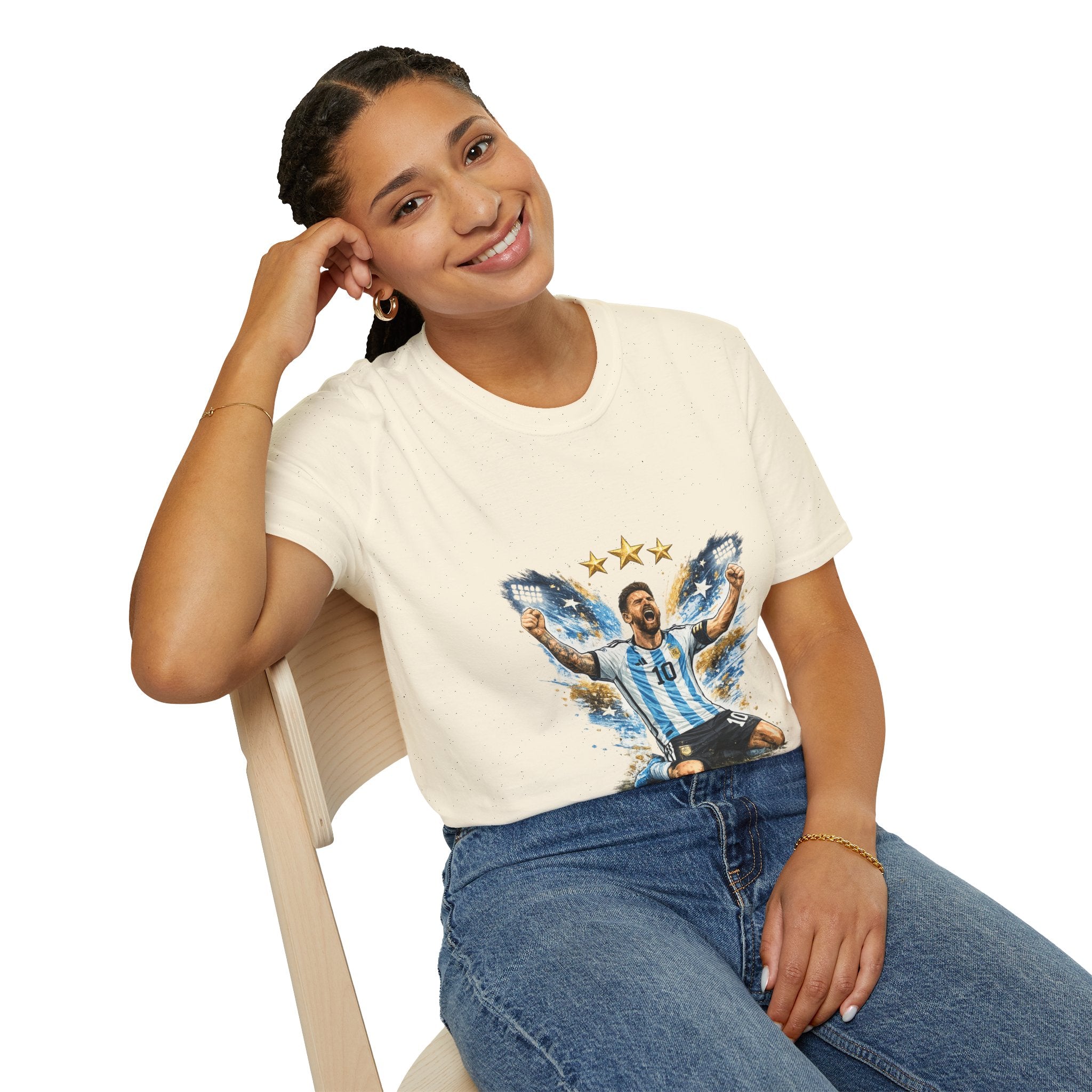 Argentina Soccer Legend Argentina T-Shirt — Celebratory Messi Design