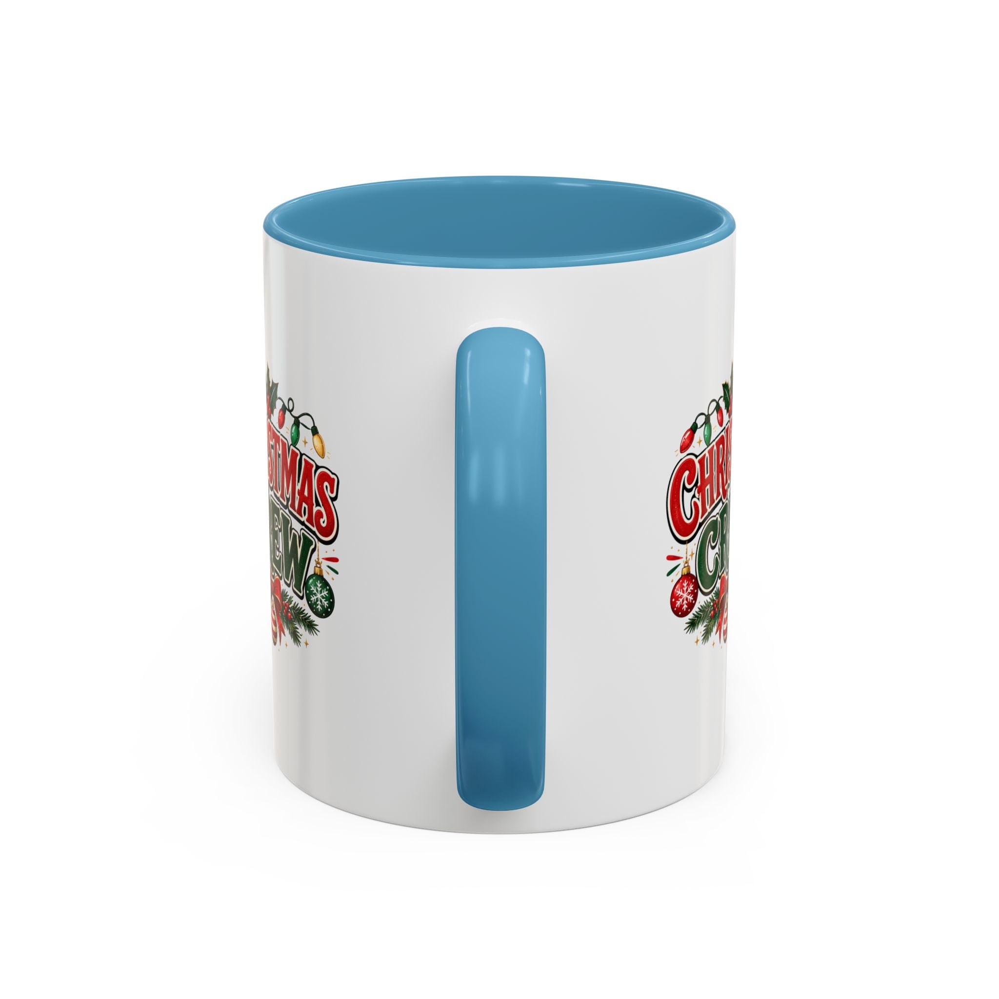 Christmas Crew Accent Coffee Mug - Festive Holiday Tea & Coffee Cup