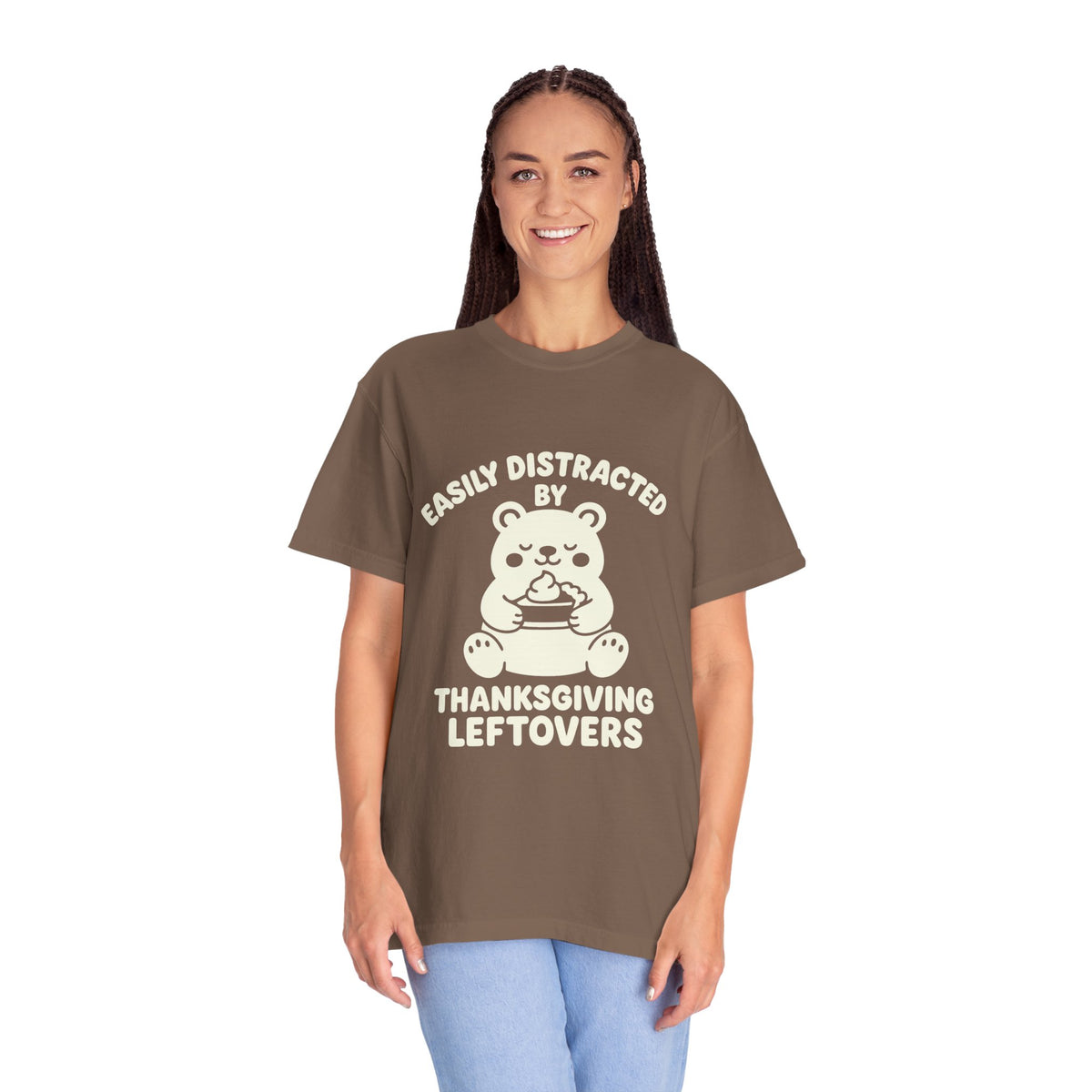 Easily Distracted by Thanksgiving Leftovers T-Shirt — Cute Turkey/Bear Holiday Tee - Trending Now - October 2026