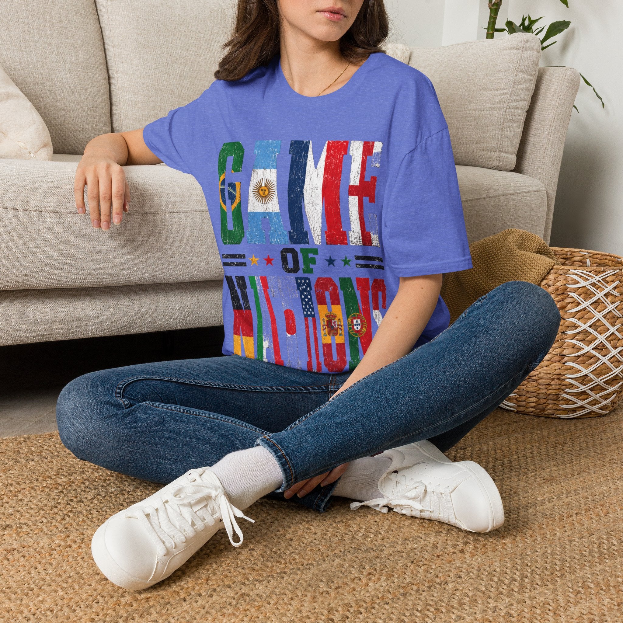 FIFA World Cup 2026 T-Shirt — 'Game of Nations' Vintage Flag Soccer Graphic Tee