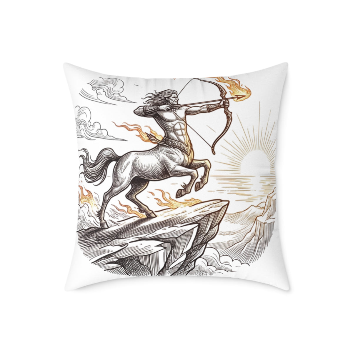 Astrological Sagittarius Zodiac Square Poly Canvas Pillow