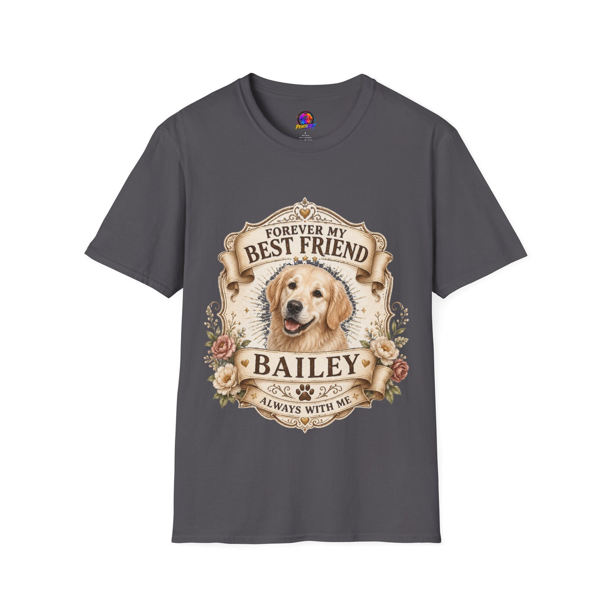 Forever My Best Friend Golden Retriever T-Shirt — Personalized Pet Memorial Tee