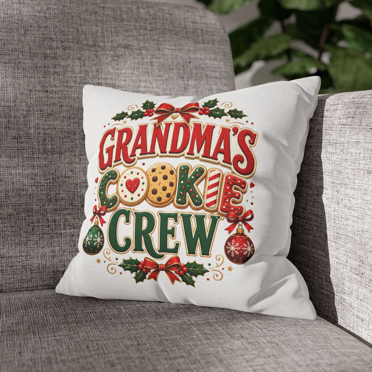 Grandma's Cookie Crew Christmas Pillowcase