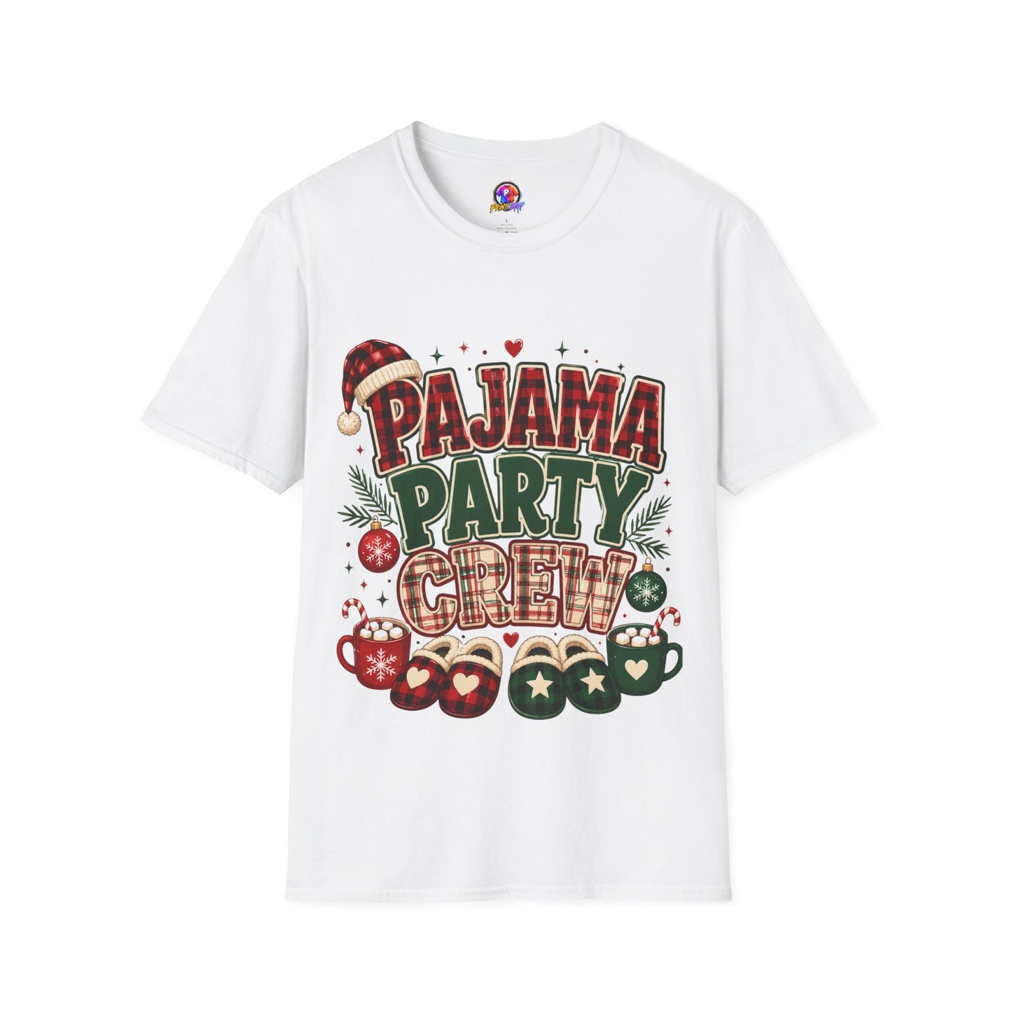 Pajama Party Crew T‑Shirt — Festive Christmas Lounge Tee