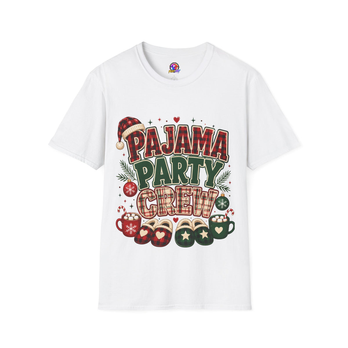 Pajama Party Crew T‑Shirt — Festive Christmas Lounge Tee