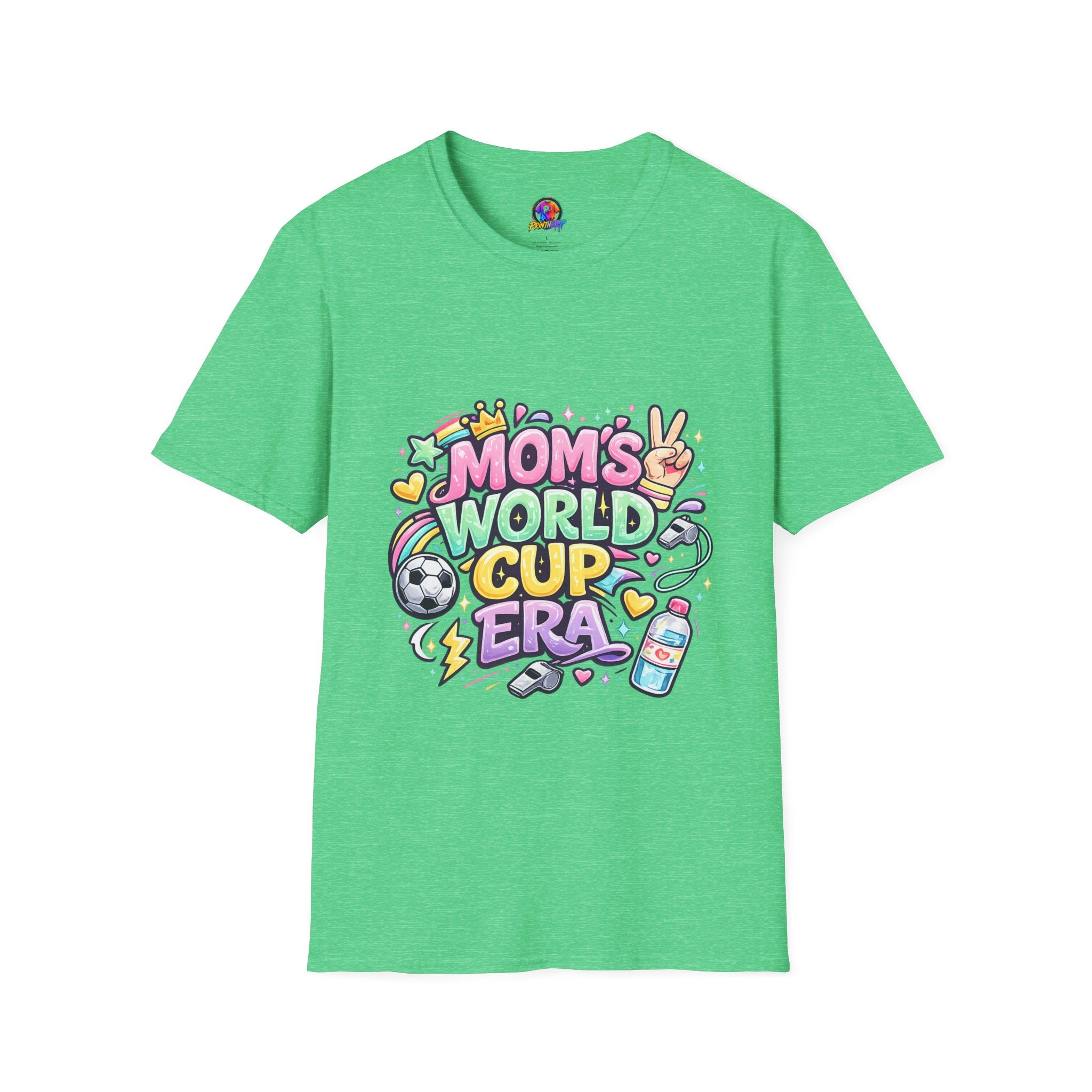 Girls Kids Mom's World Cup Era T‑Shirt — Playful Soccer Mom Tee