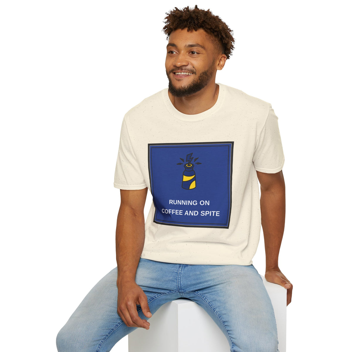 T-Shirt — Running on Coffee and Spite Graphic Tee - Trending Now - August 2026