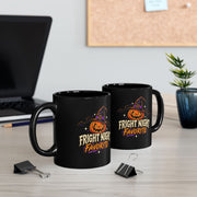 Halloween Pumpkin Mug — "Fright Night Favorite" Black Coffee Cup (11oz, 15oz)