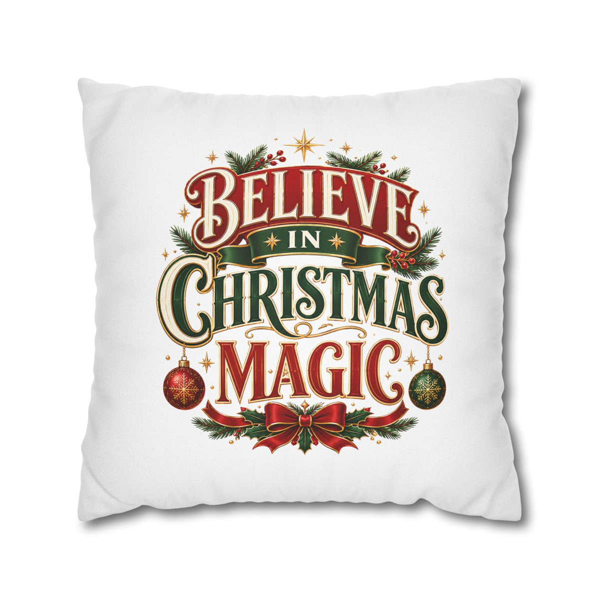 Christmas Pillowcase Believe in Christmas Magic Pillow