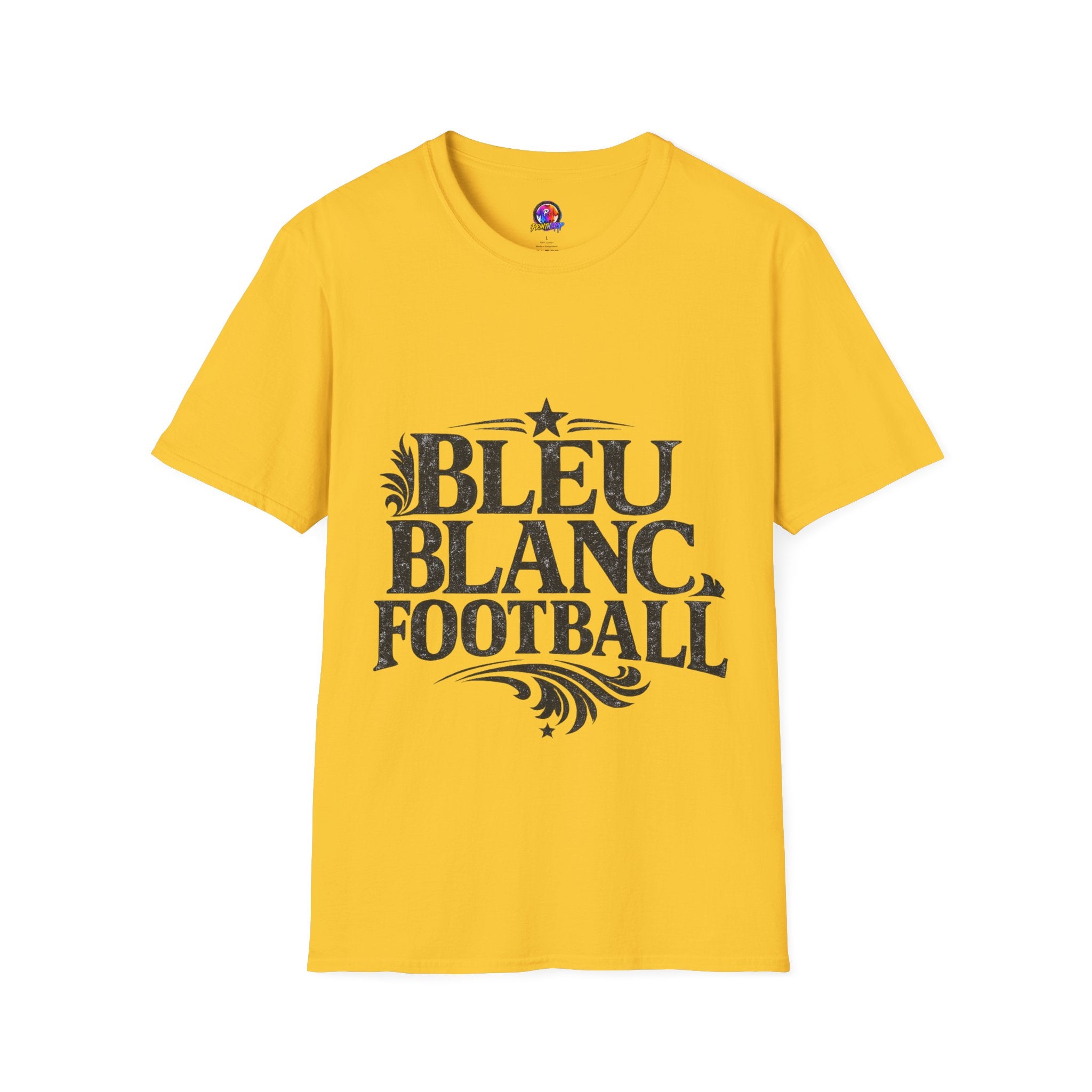 France Bleu Blanc Football T-Shirt — Vintage French Football Tee