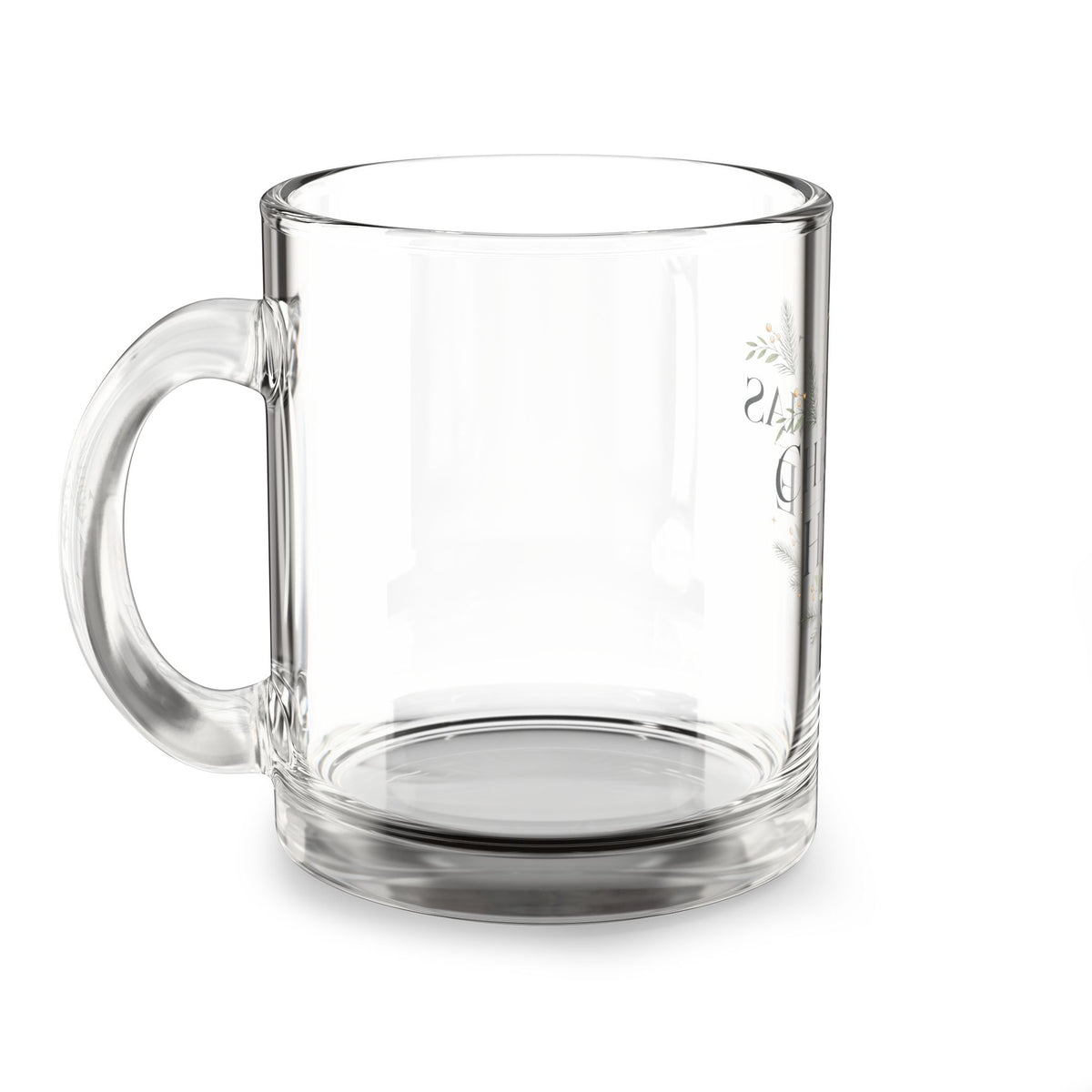 Christmas Glass Mug — "First Christmas in Our Home" 10oz Holiday Keepsake