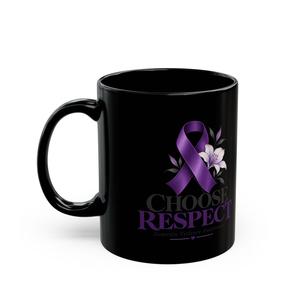 Choose Respect Purple Ribbon Domestic Violence Awareness Mug