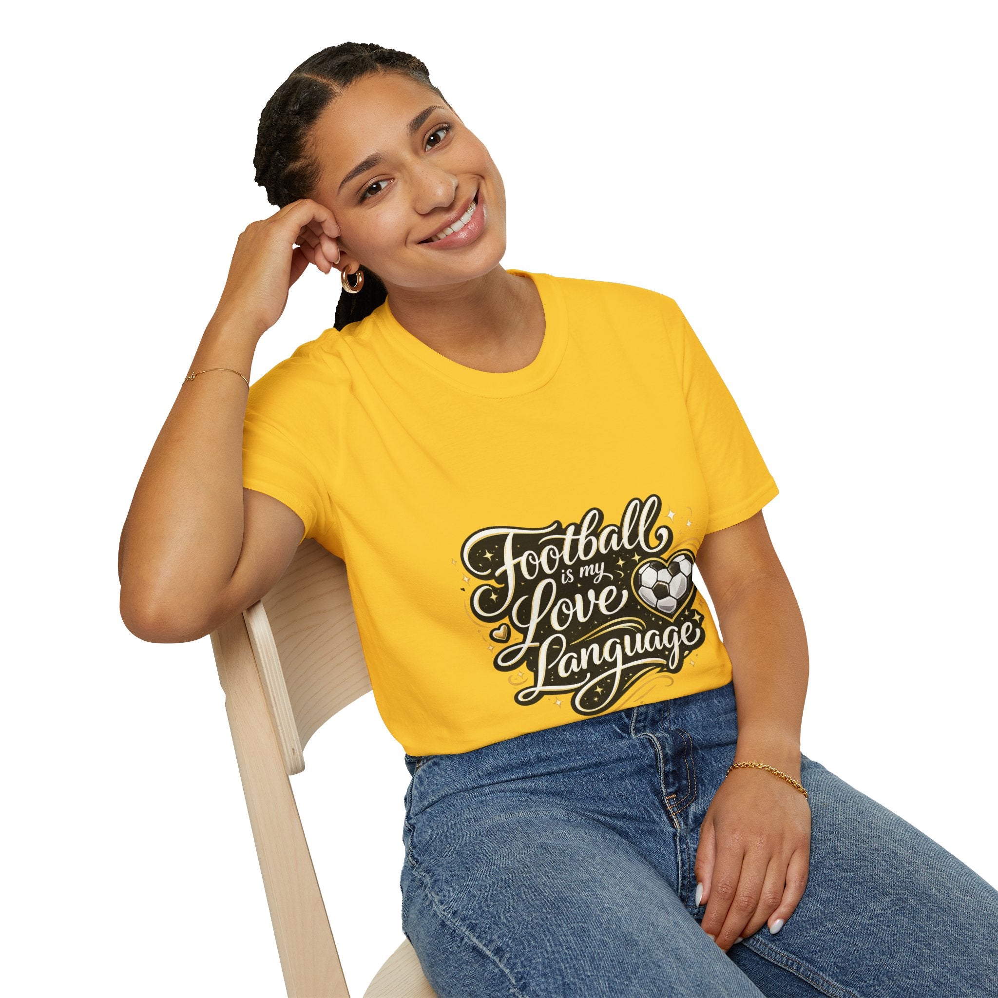Women's/Unisex Soccer Fan Shirt Football Is My Love Language Tee —